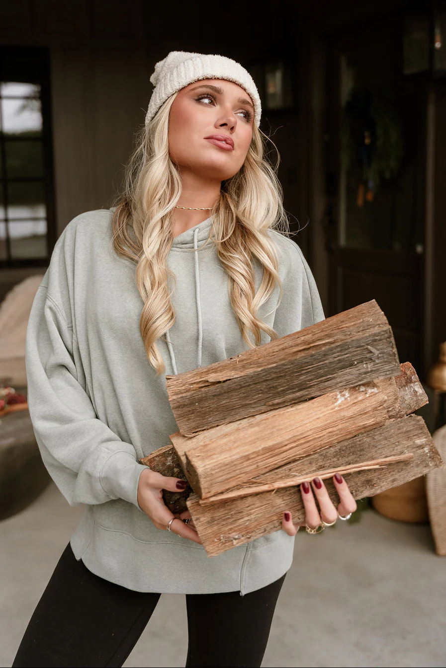 Rowyn Sage Green Hoodie Sweatshirt - Image 6