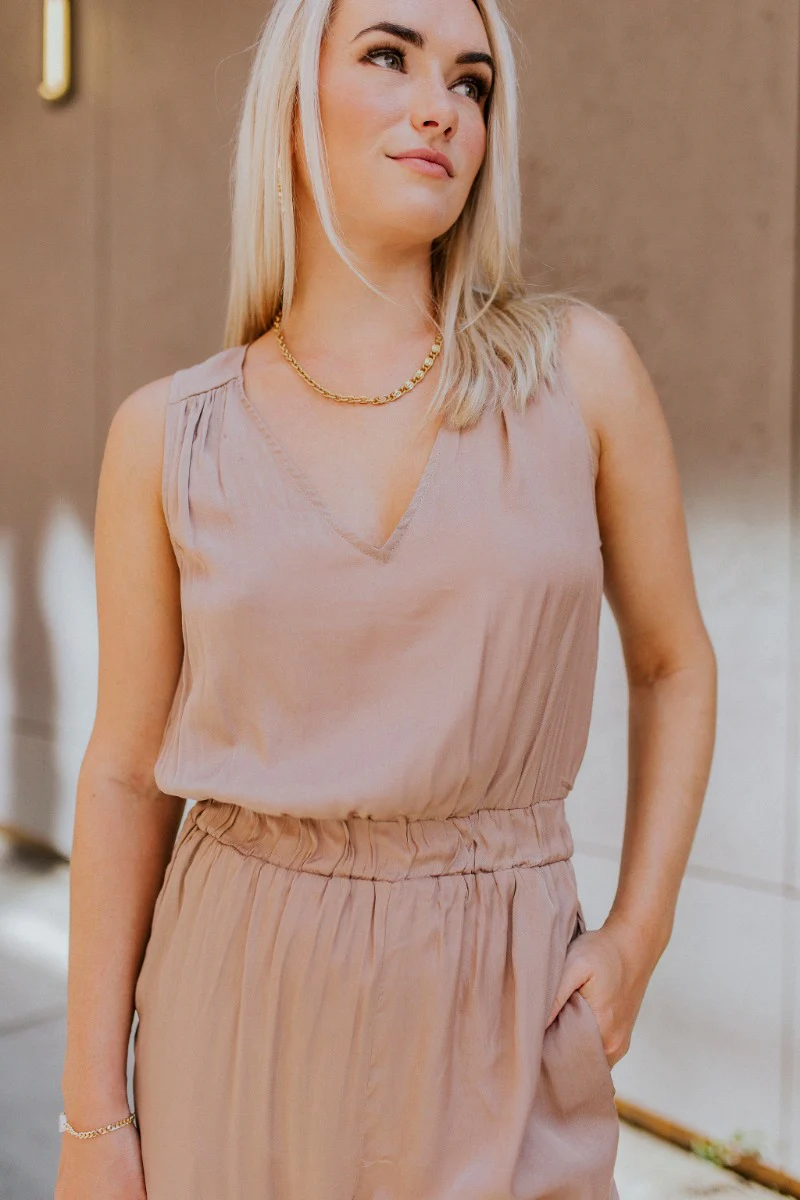 Roxanne Satin Cargo Jumpsuit - Image 3
