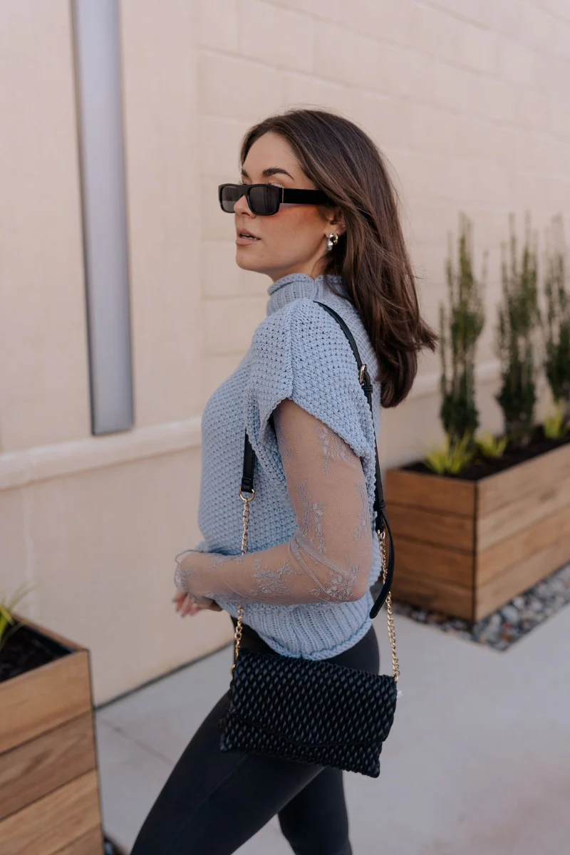 Ryann Baby Blue Sleeveless Sweater - Image 4
