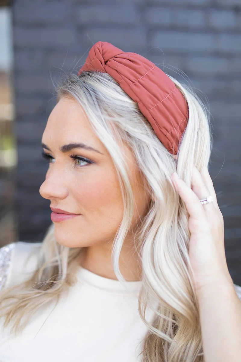 Sadie Headband in Rust
