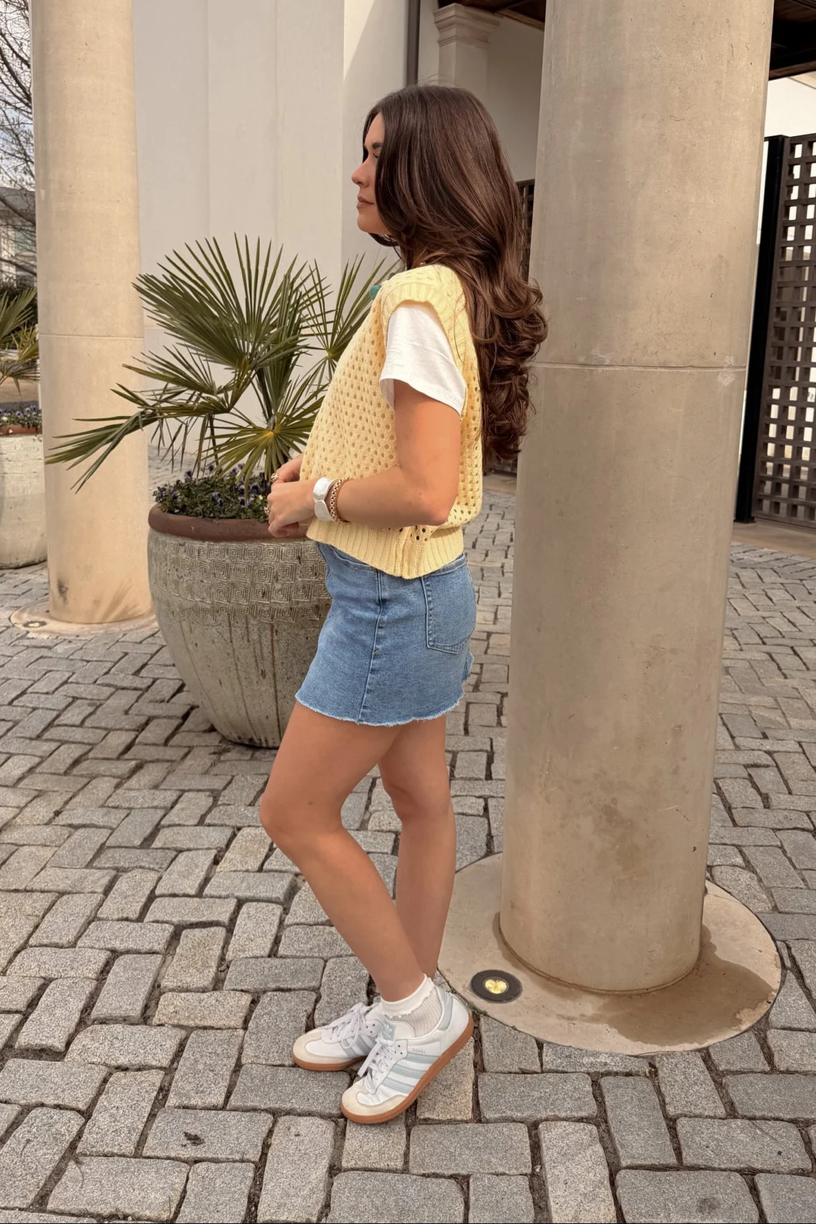 Sadie Yellow Open Knit Tank - Image 5