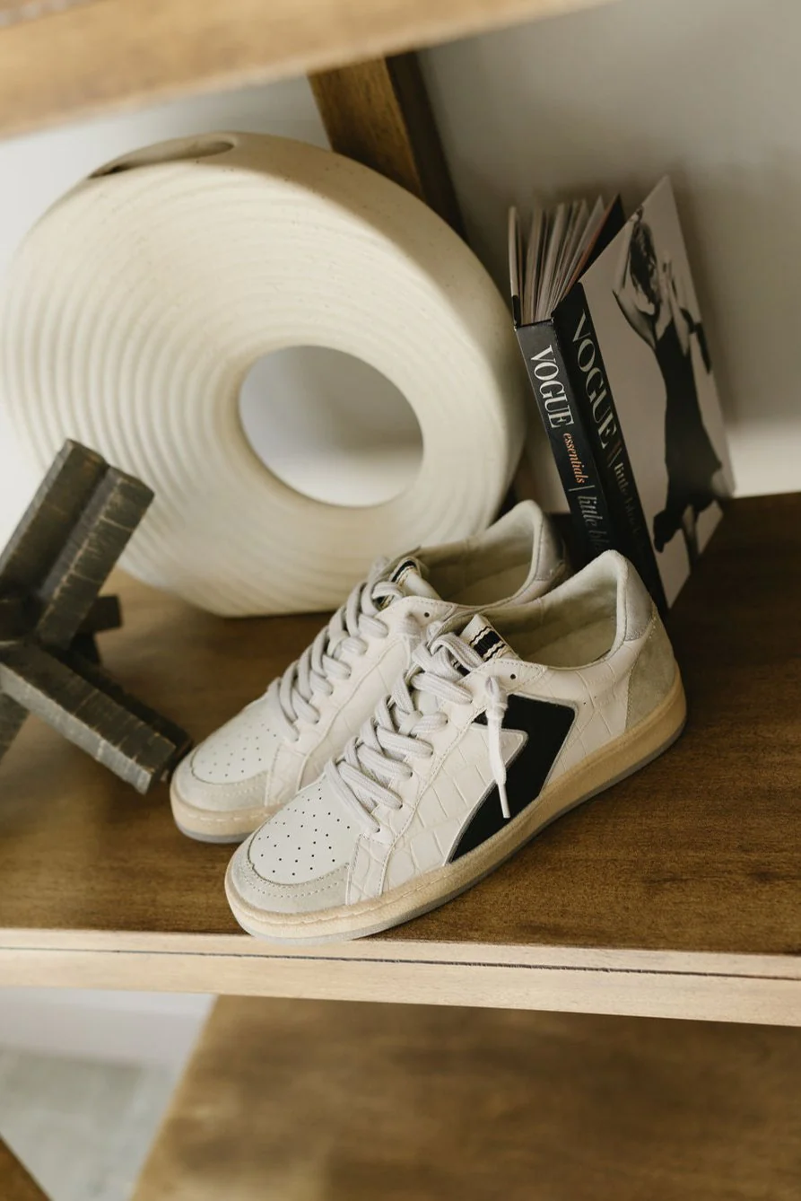 Salma Black Croco Sneaker