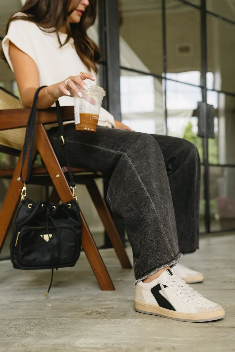 Salma Black Croco Sneaker - Image 4