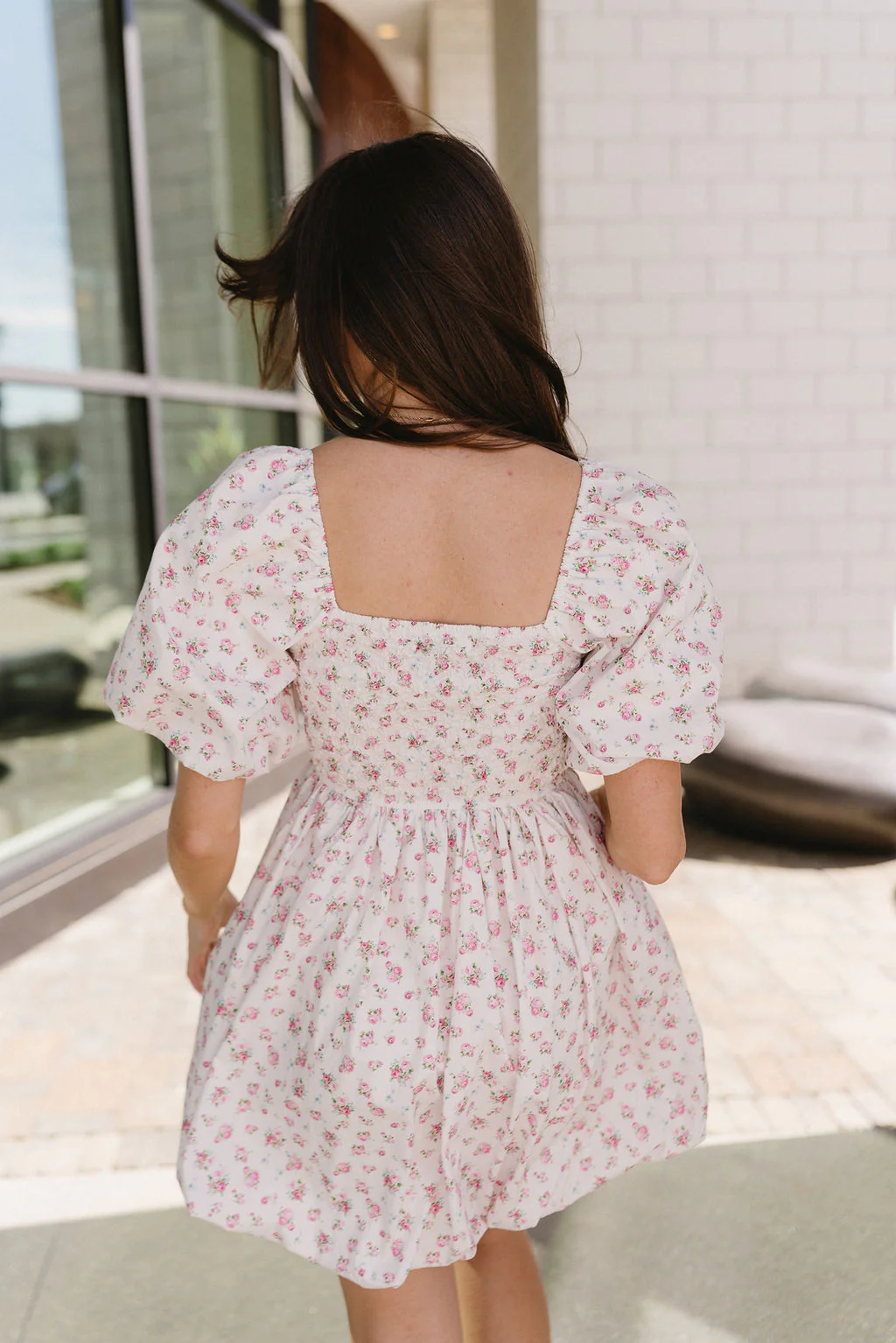 Samantha Floral Puff Sleeve Mini Dress - Image 11