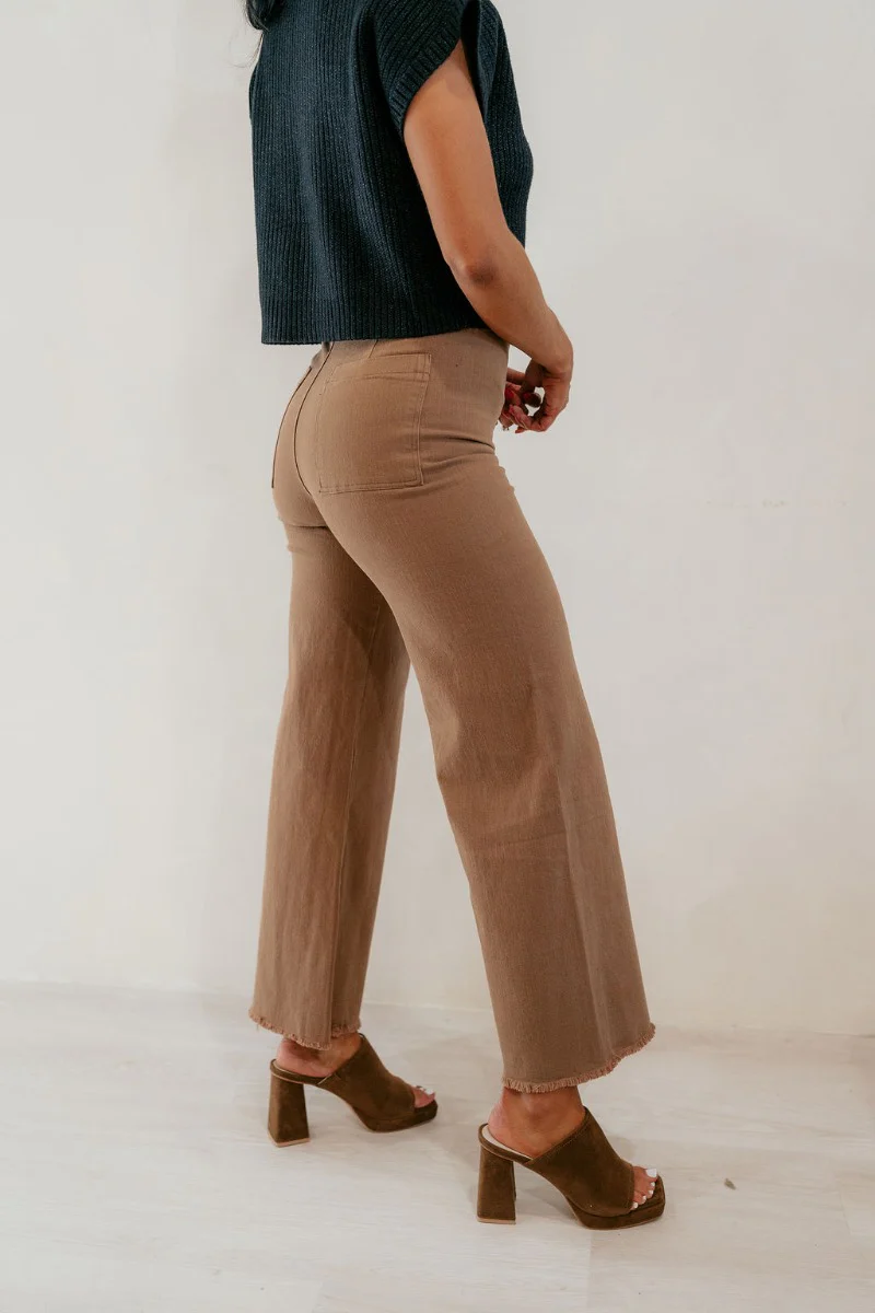 Samara Brown High-Waisted Wide Leg Pants - Image 4