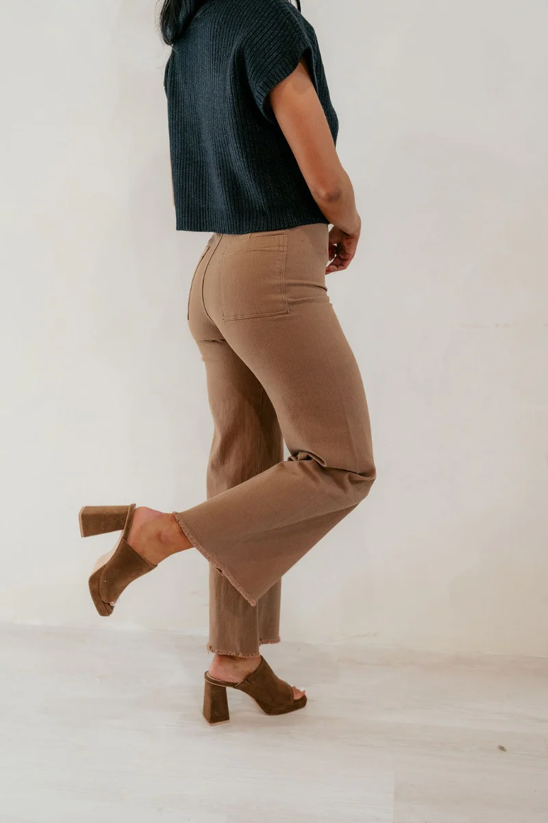 Samara Brown High-Waisted Wide Leg Pants - Image 7