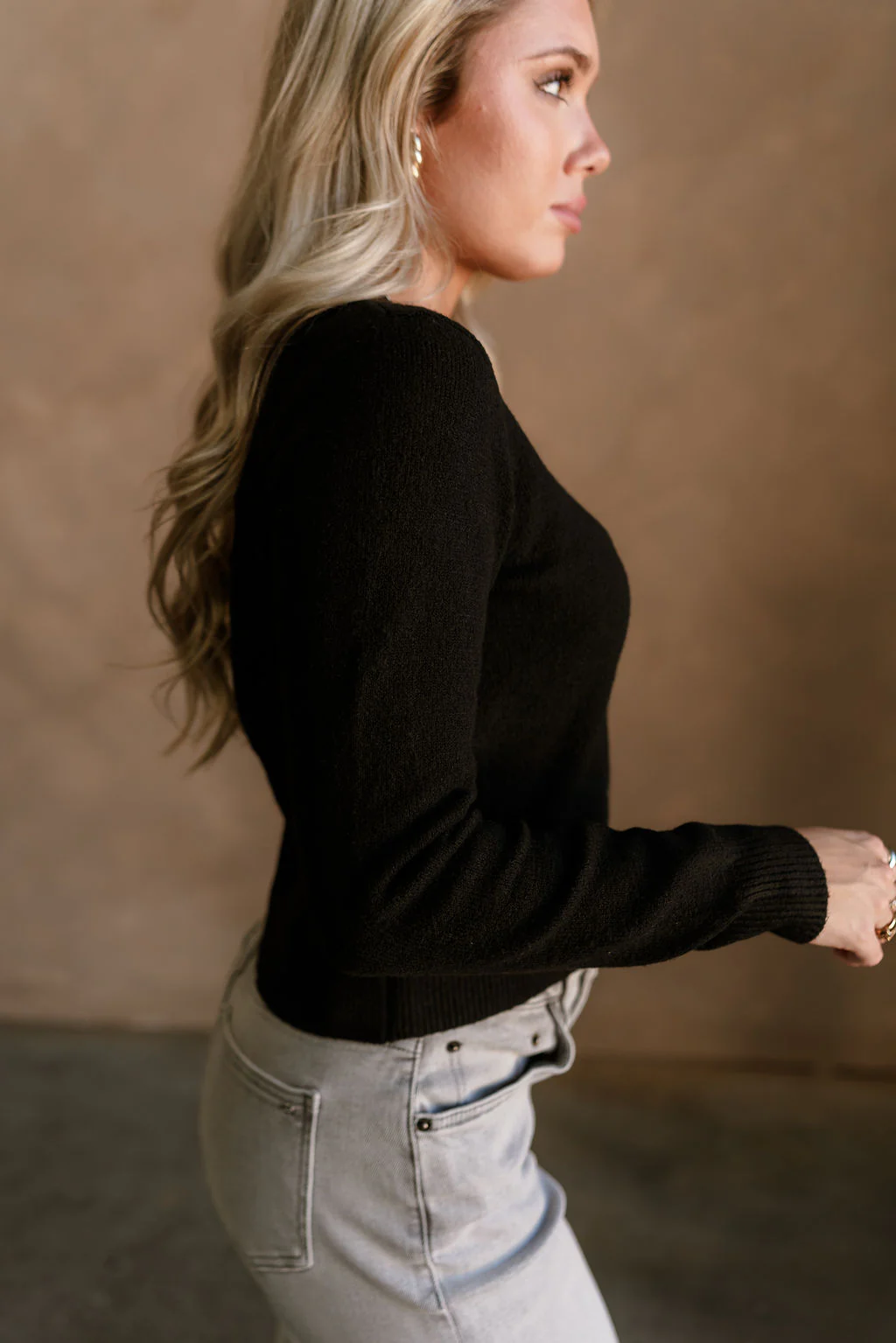 Sami Black Button Up Cardigan - Image 5
