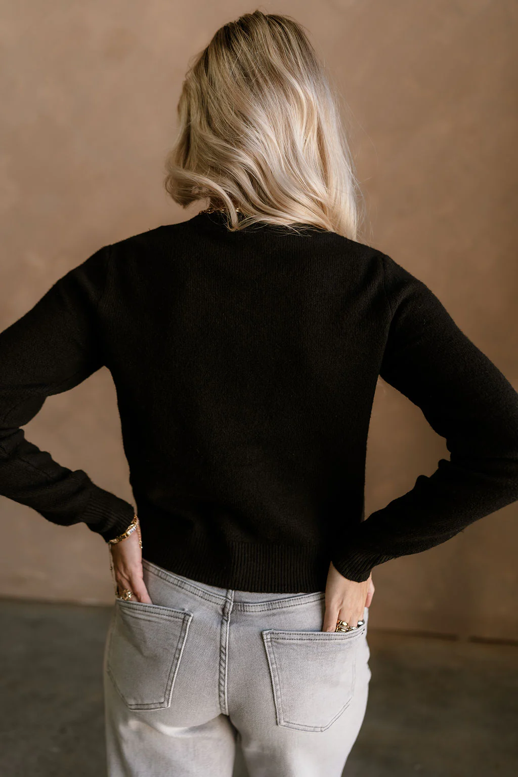 Sami Black Button Up Cardigan - Image 8