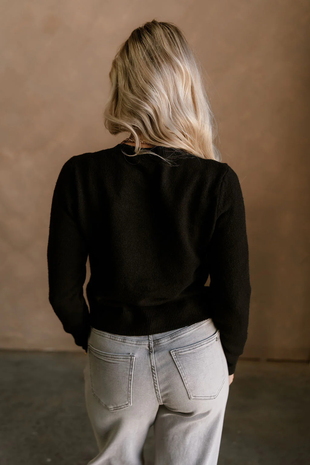 Sami Black Button Up Cardigan - Image 9