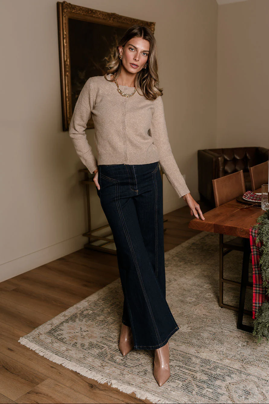 Sami Khaki Button Up Cardigan - Image 2
