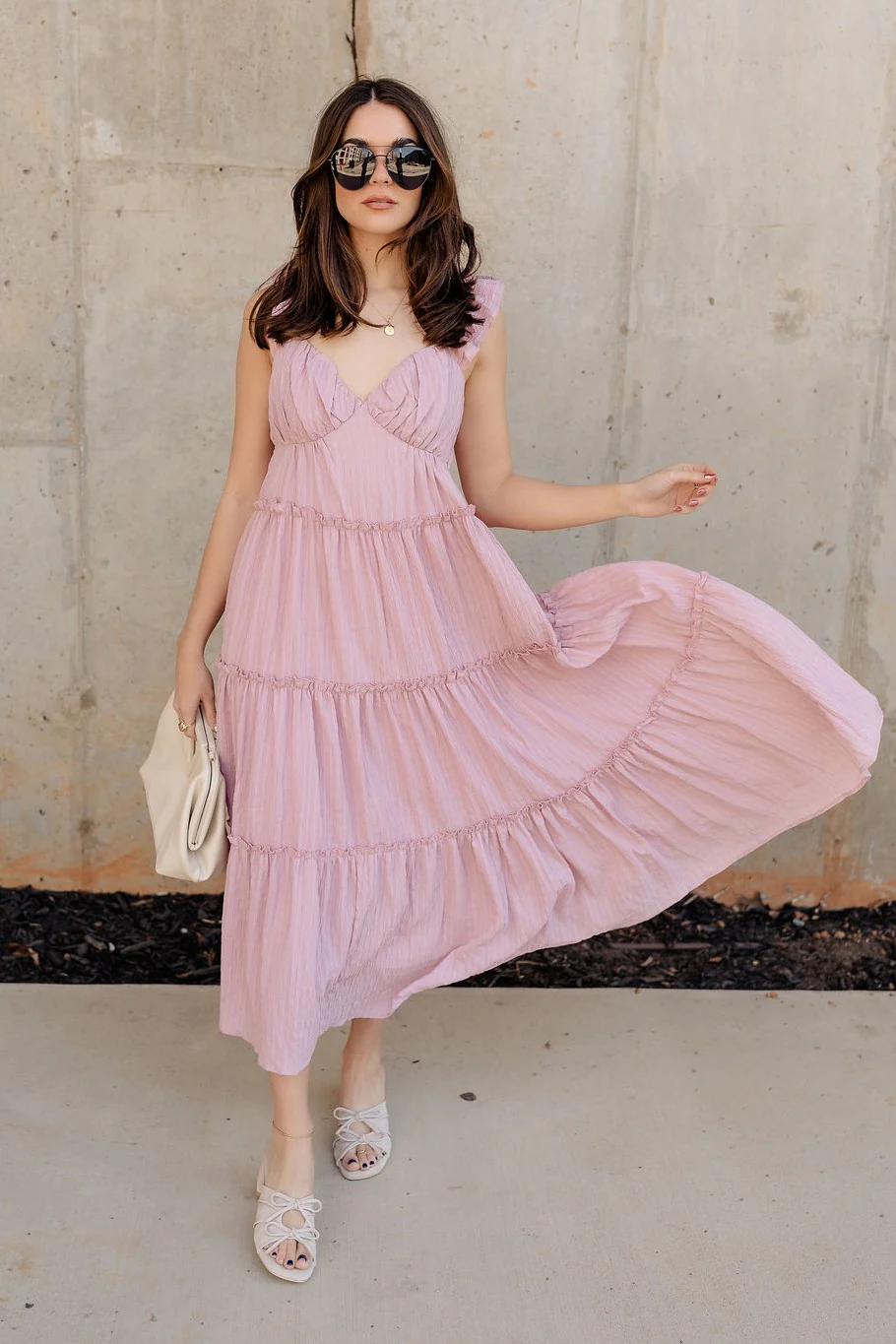 Santorini Blush Midi Dress