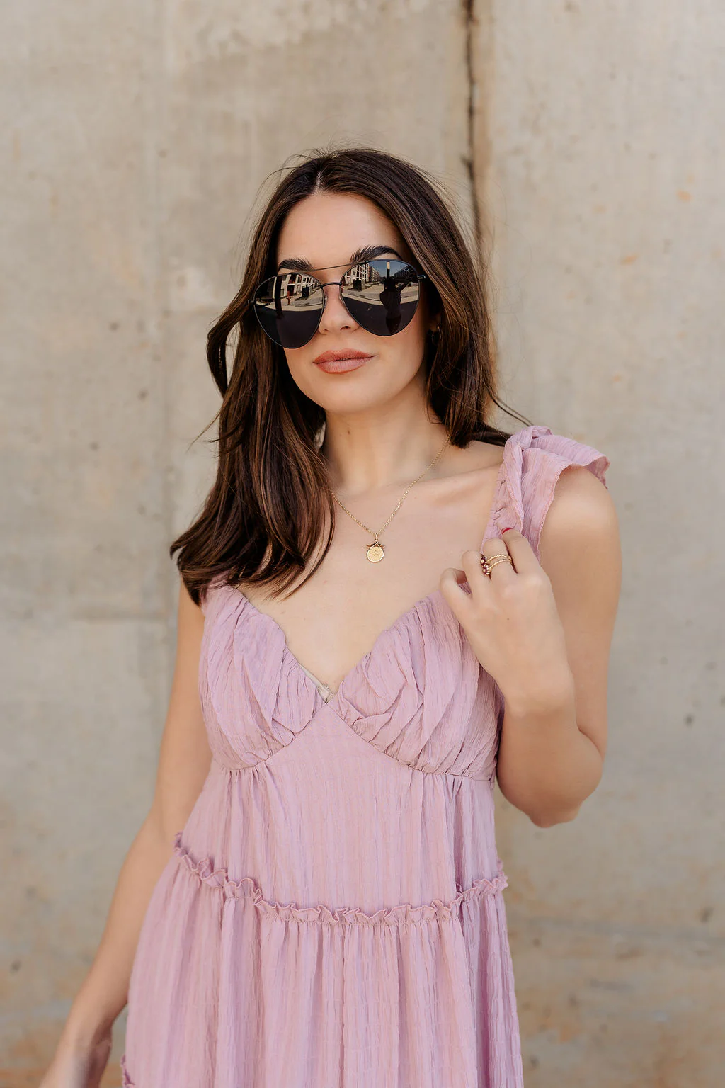 Santorini Blush Midi Dress - Image 2