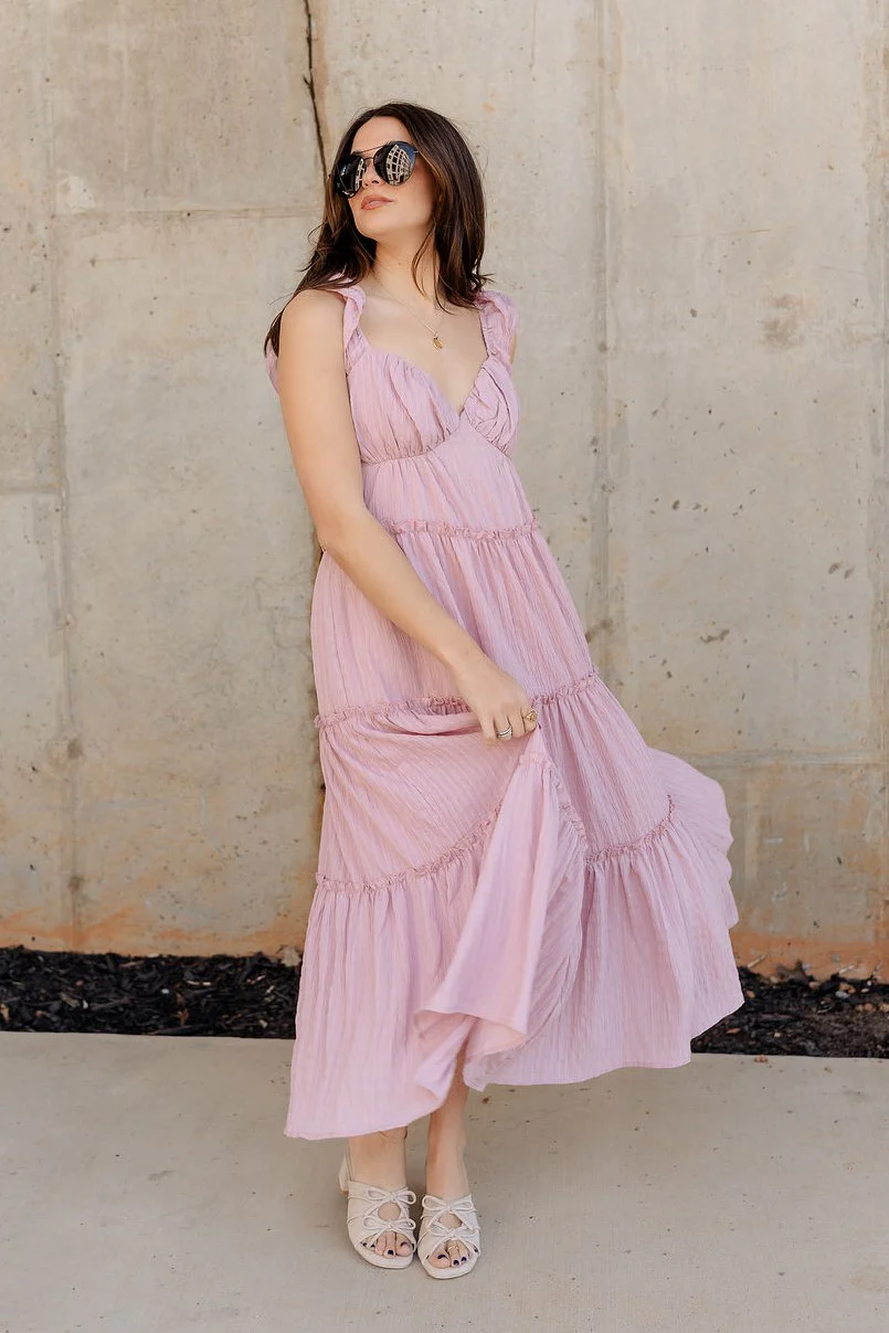 Santorini Blush Midi Dress - Image 4