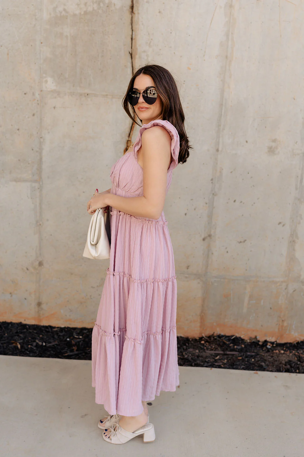 Santorini Blush Midi Dress - Image 5