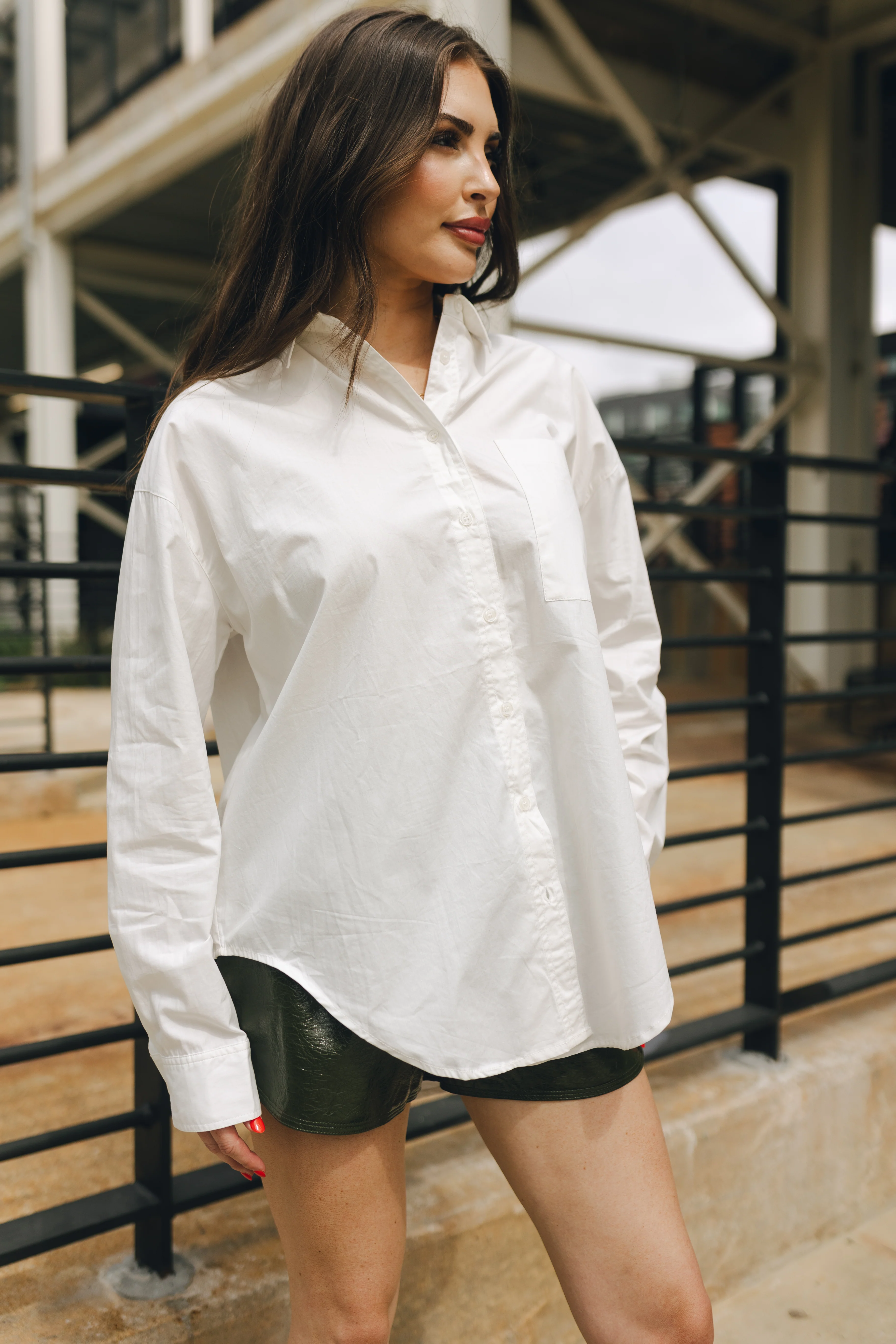 Sarah White Button Up Top - Image 2