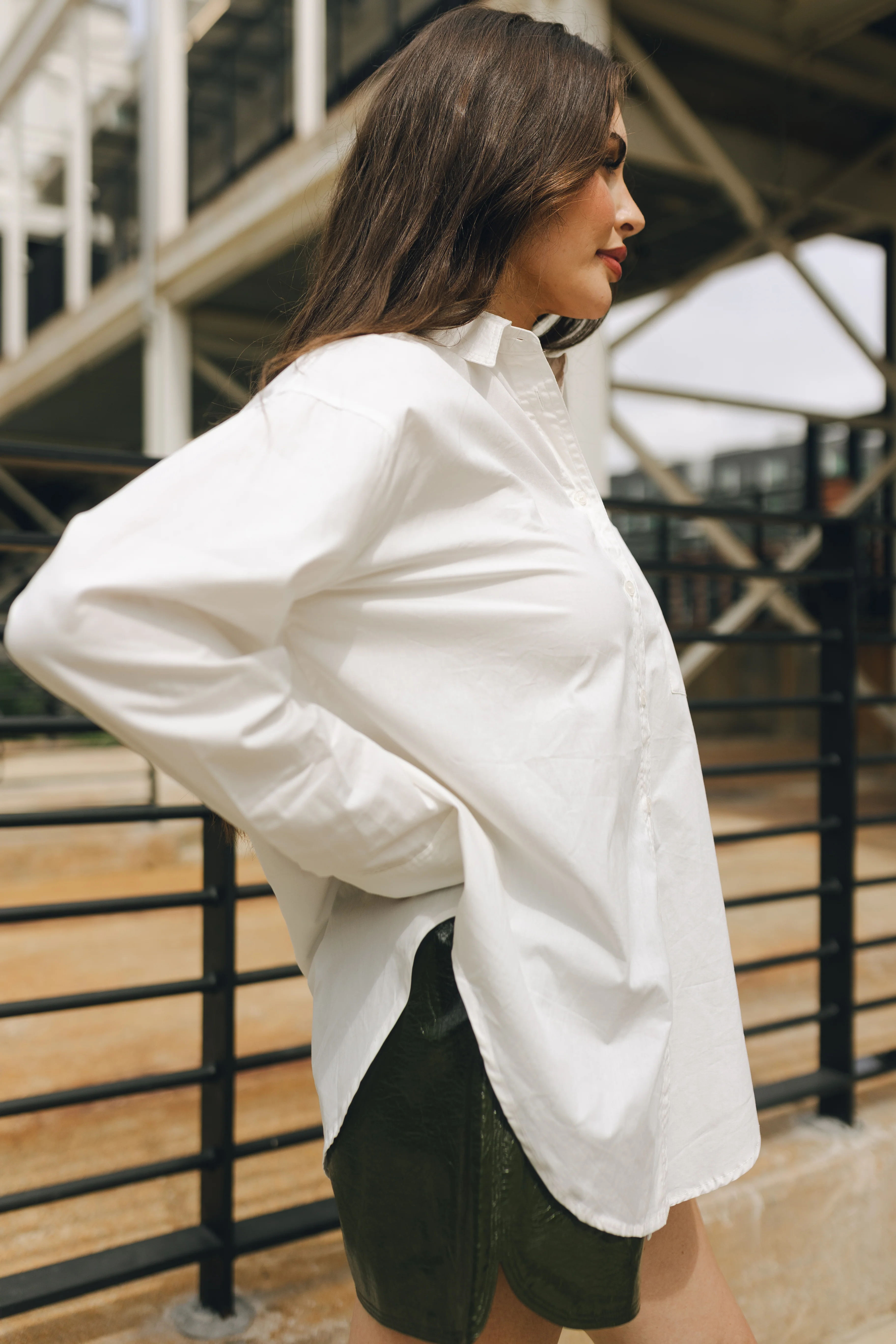 Sarah White Button Up Top - Image 3