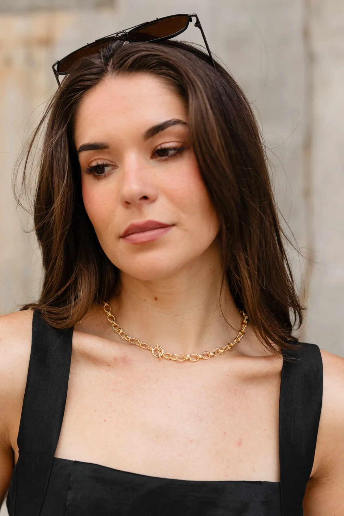 Sasha Gold Dipped Toggle Necklace - Image 2