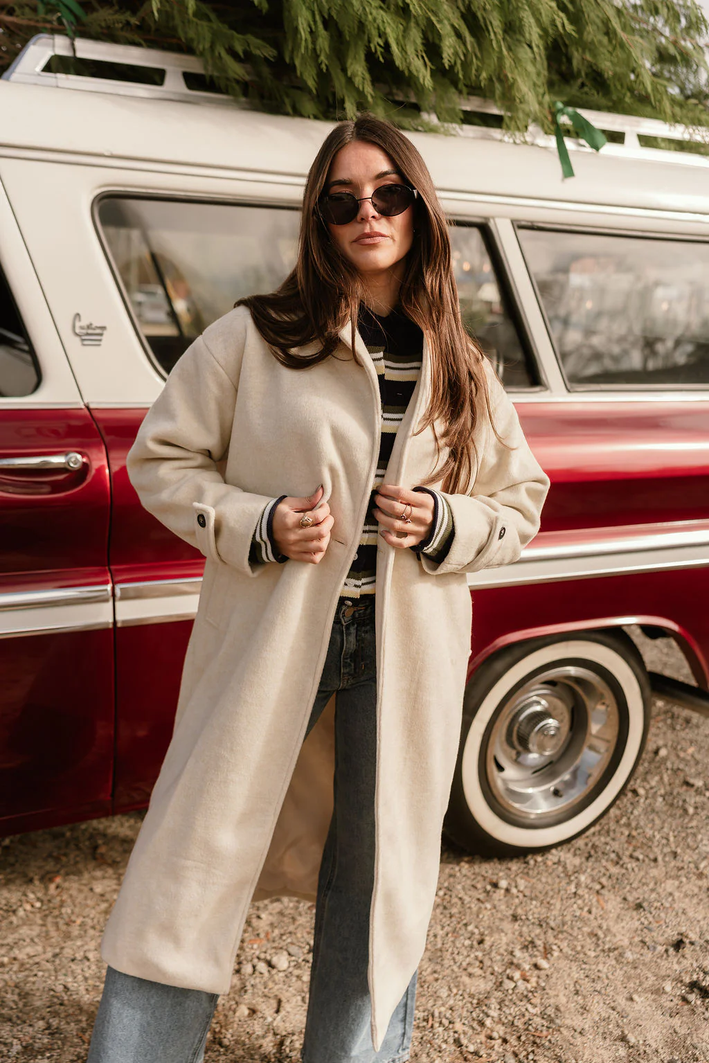 Sawyer Cream Longline Coat - Image 2