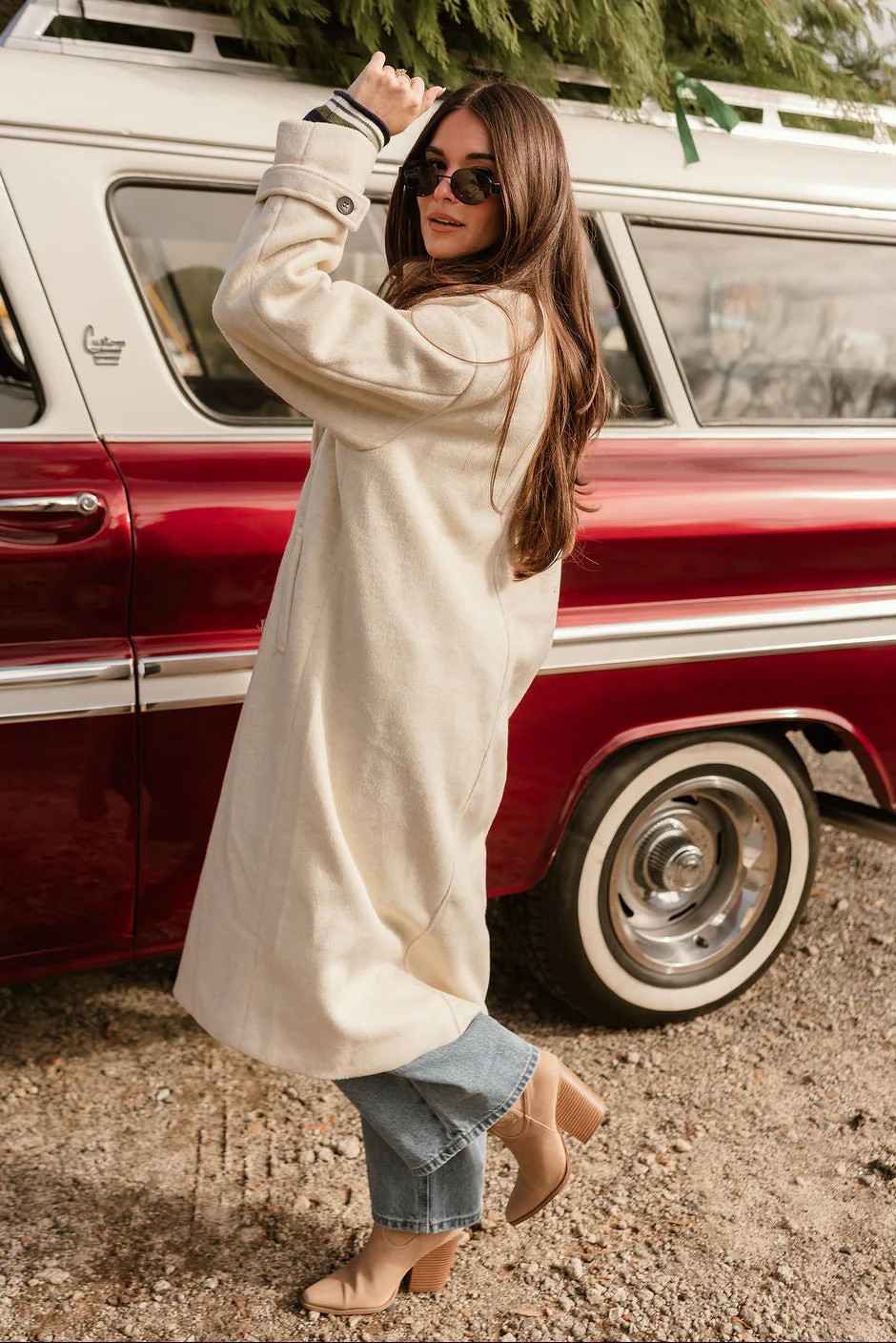 Sawyer Cream Longline Coat - Image 3