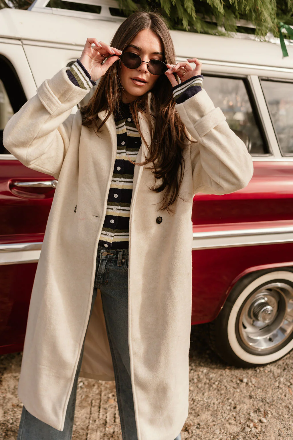 Sawyer Cream Longline Coat - Image 5