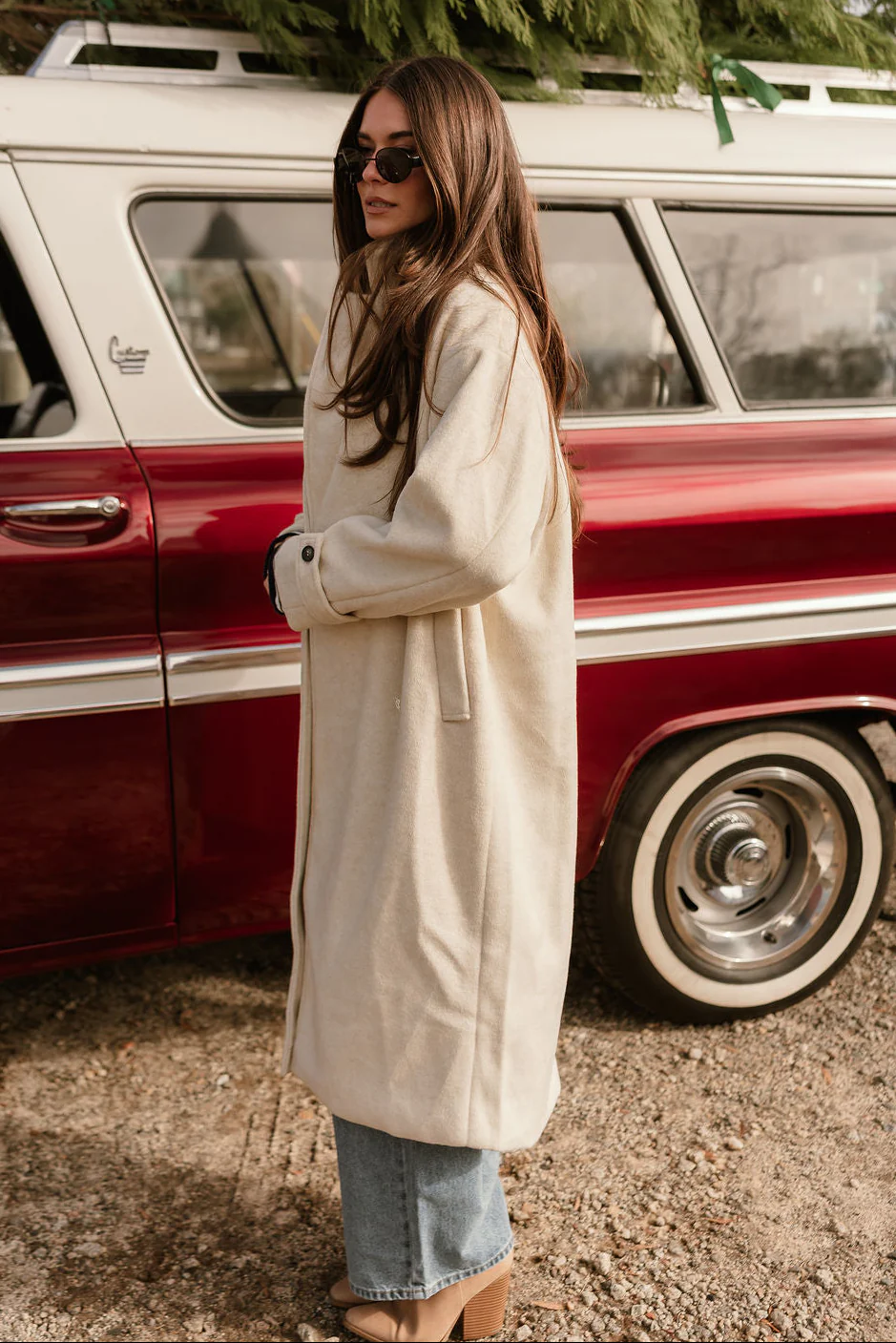 Sawyer Cream Longline Coat - Image 6