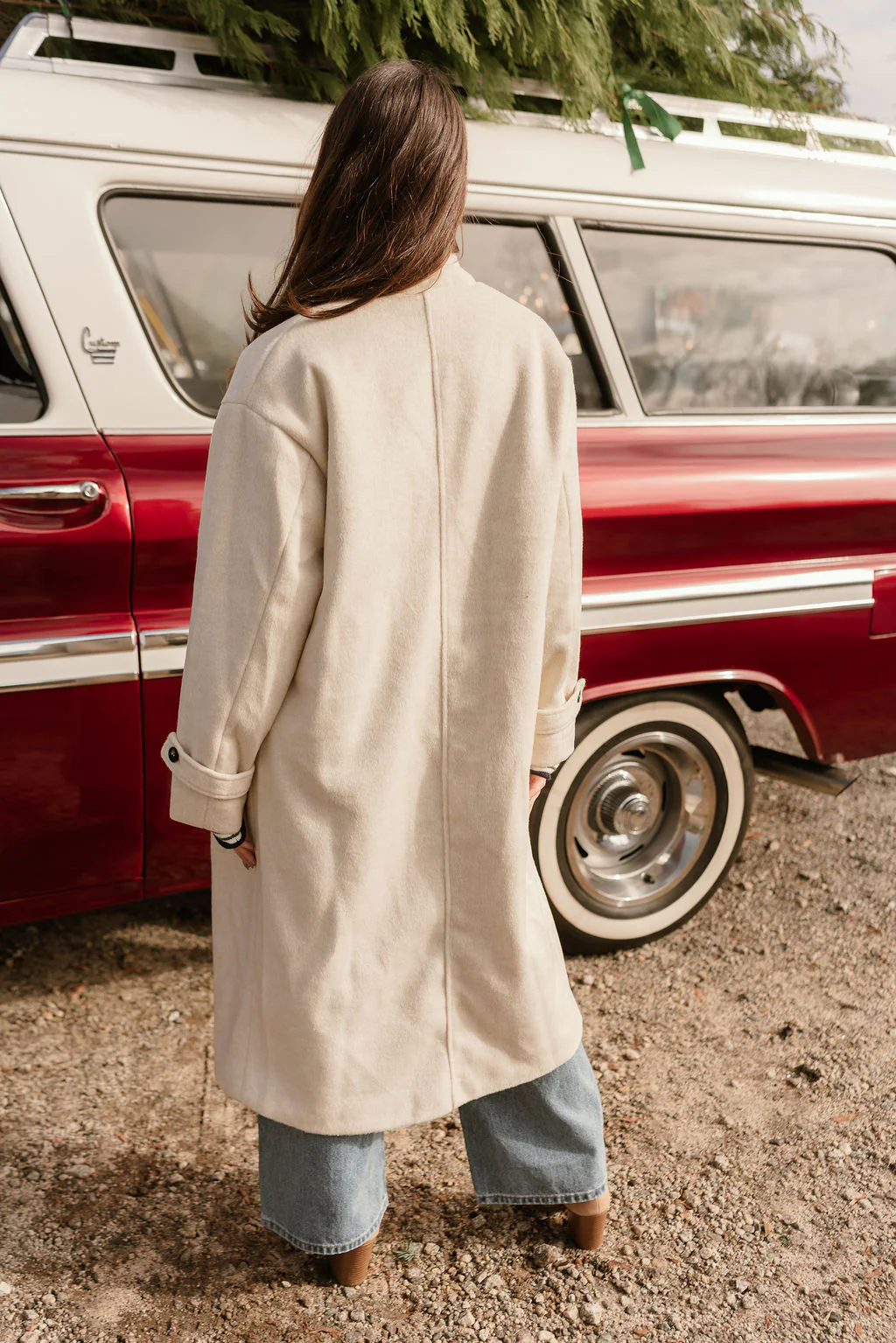 Sawyer Cream Longline Coat - Image 7