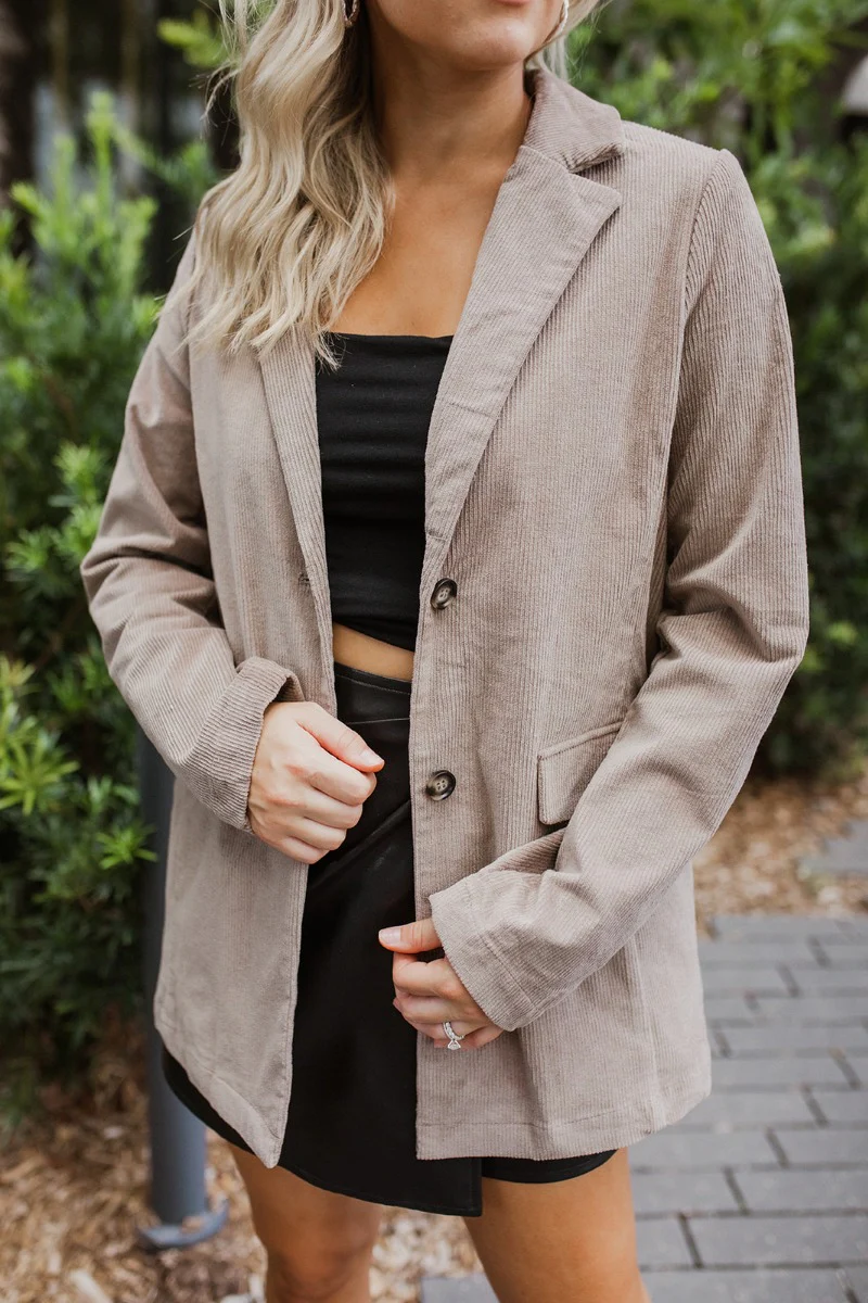Seasons Change Jacket In Taupe - Image 3