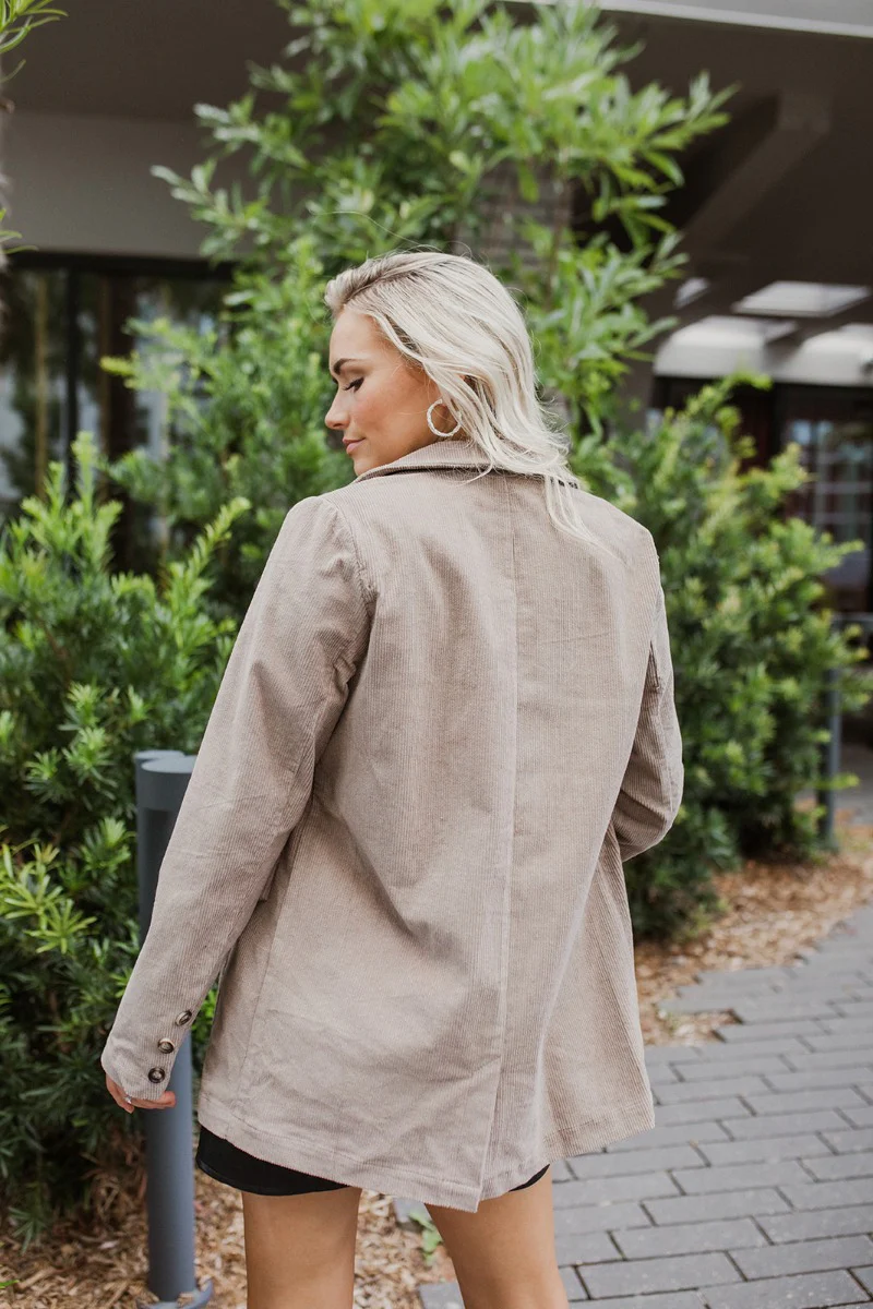 Seasons Change Jacket In Taupe - Image 5
