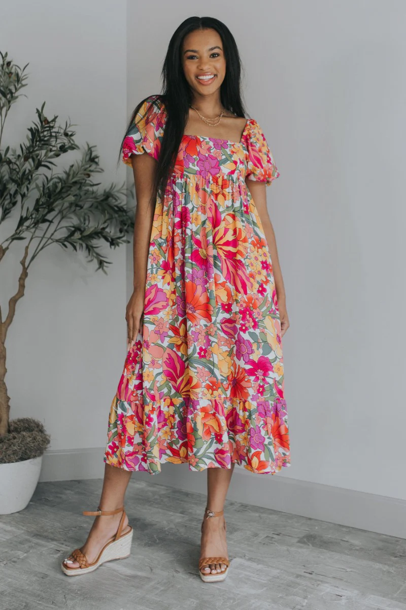 Secret Garden Midi Dress