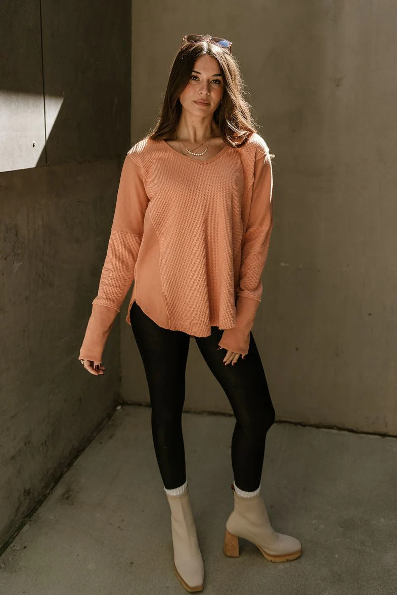 Seine Orange Long Sleeve Top - Image 2