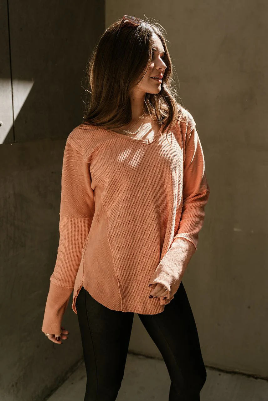 Seine Orange Long Sleeve Top - Image 3