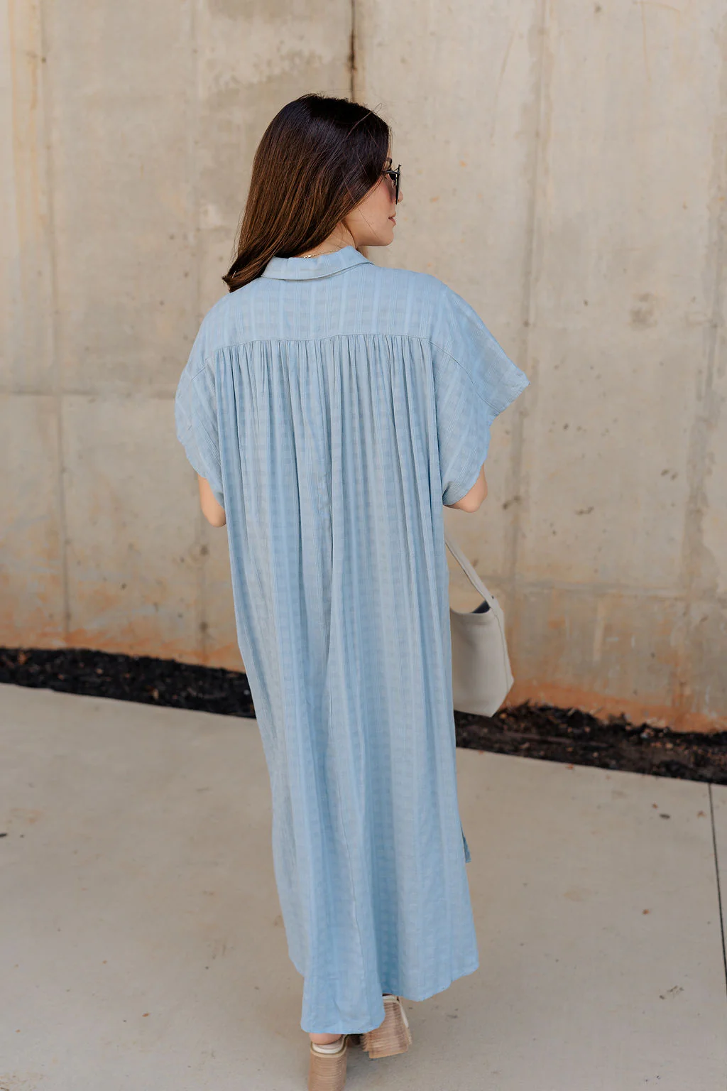 Selah Chambray Button Up Midi Dress - Image 7
