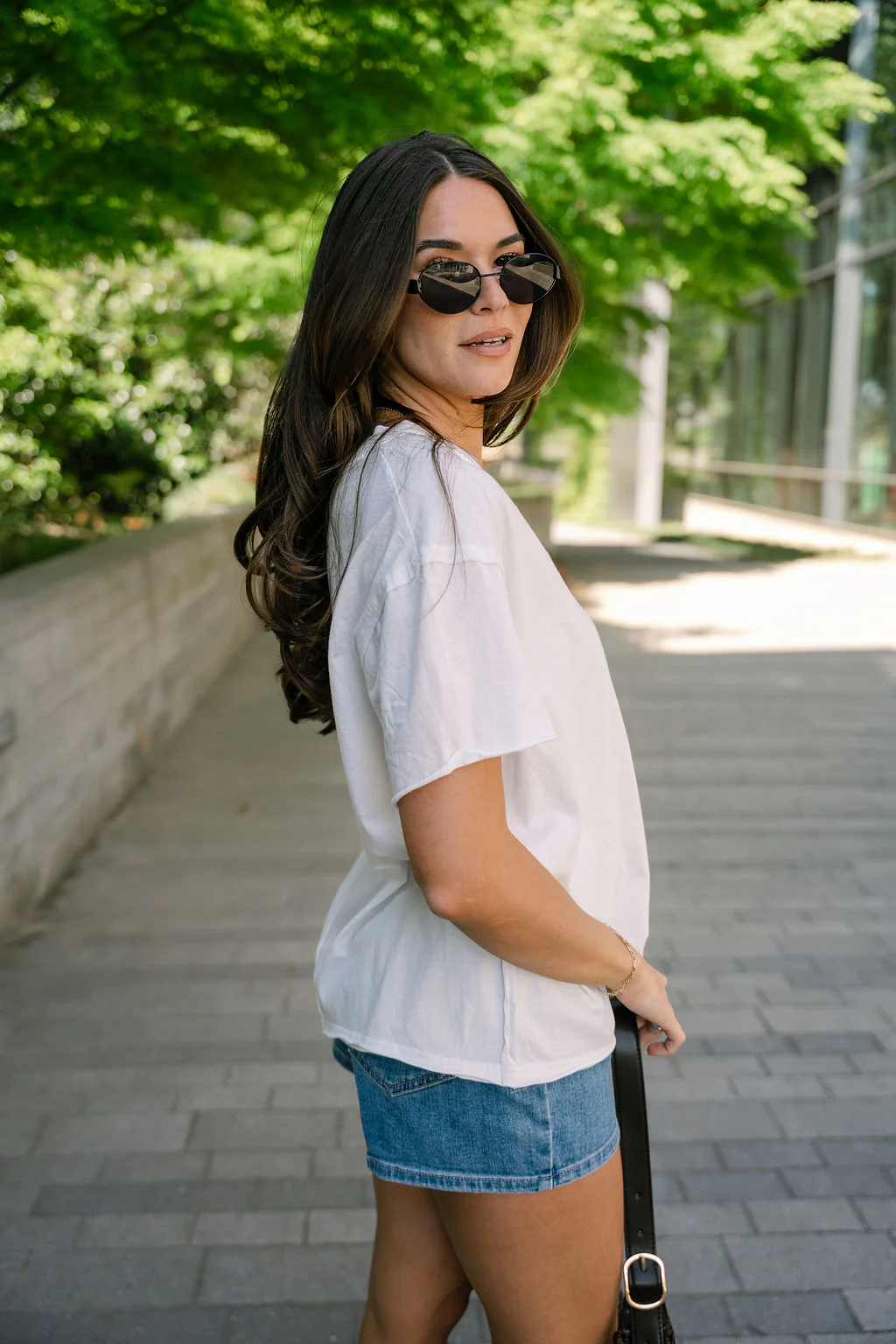 Selah White V-Neckline Short Sleeve Top - Image 6