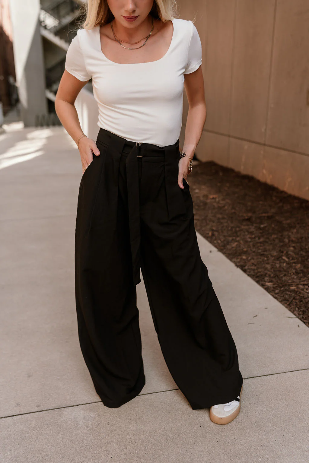 Serena Black Wide Leg Pants - Image 8