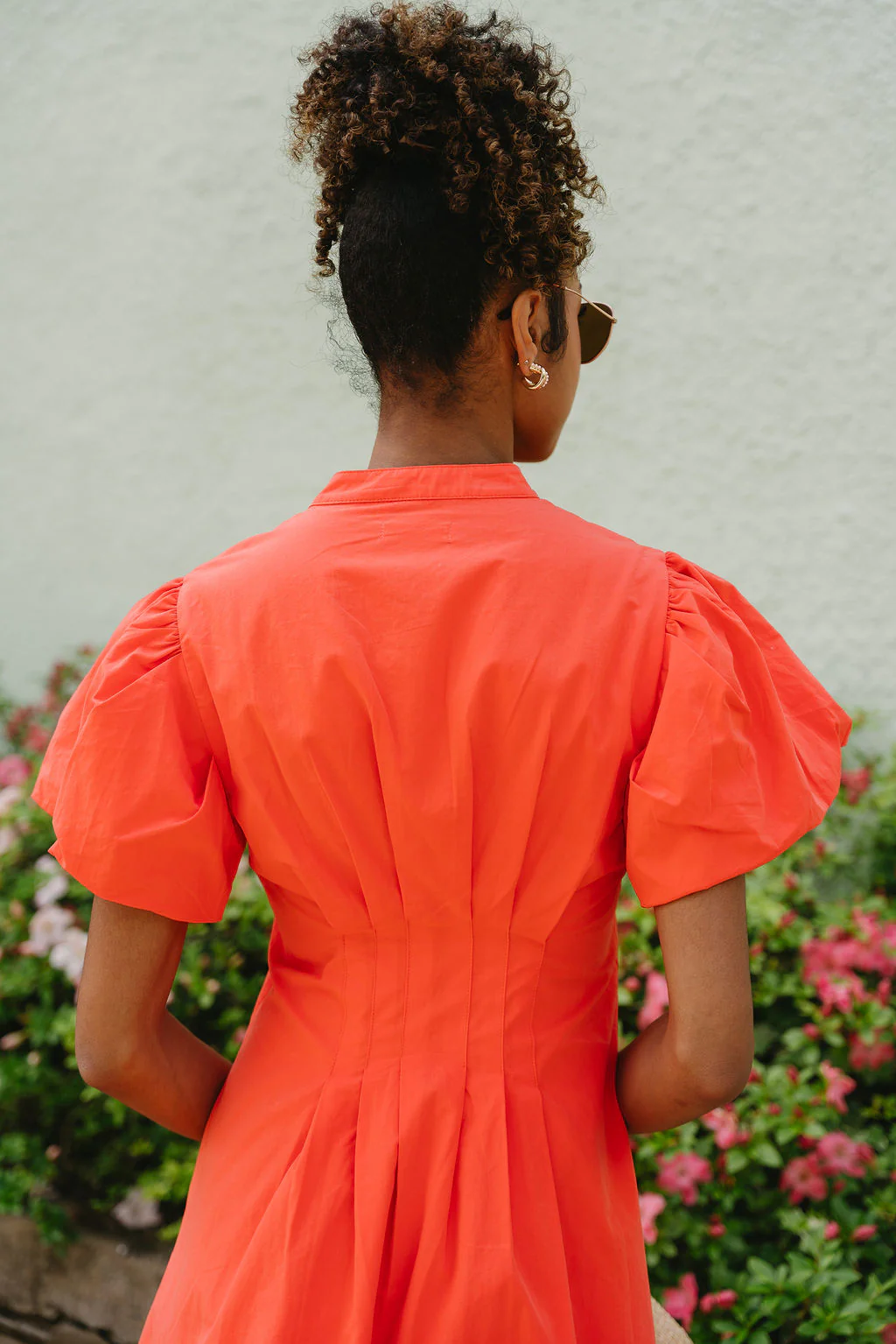 Shawna Coral Puff Sleeve Mini Dress - Image 8