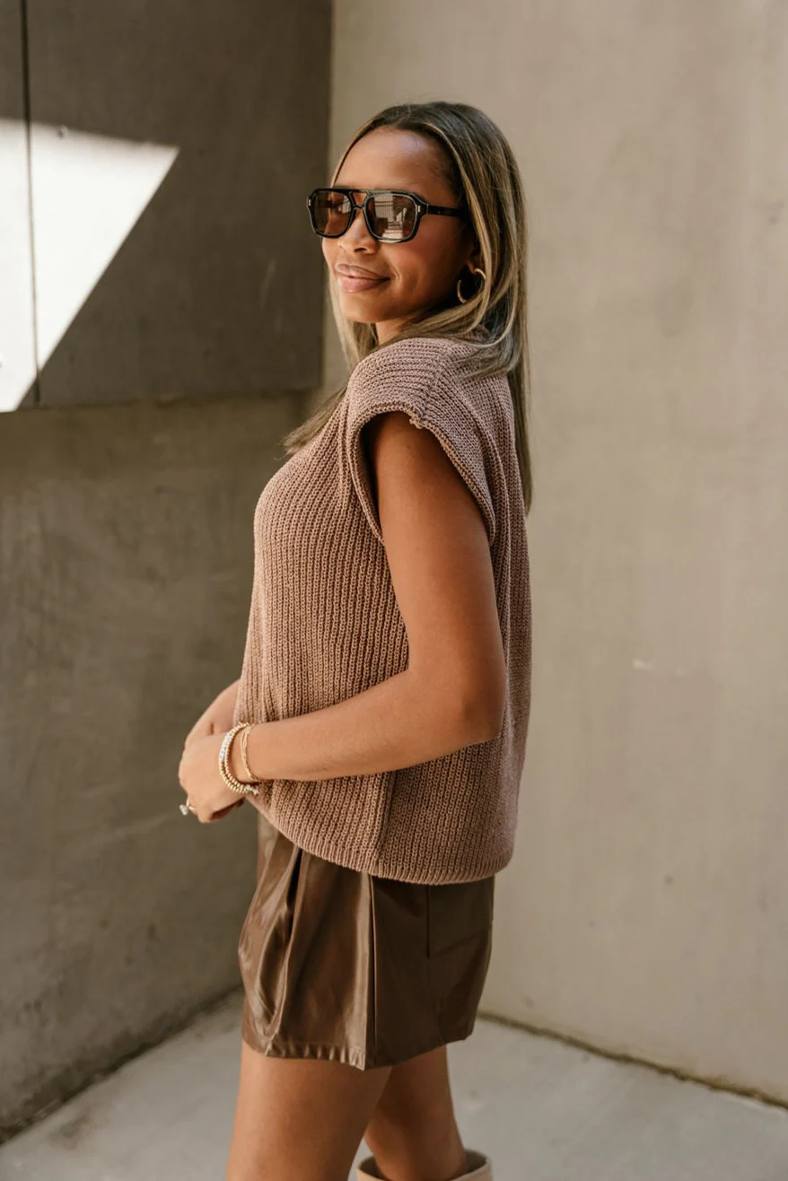 Shelby Mock Neck Sleeveless Sweater - Image 5