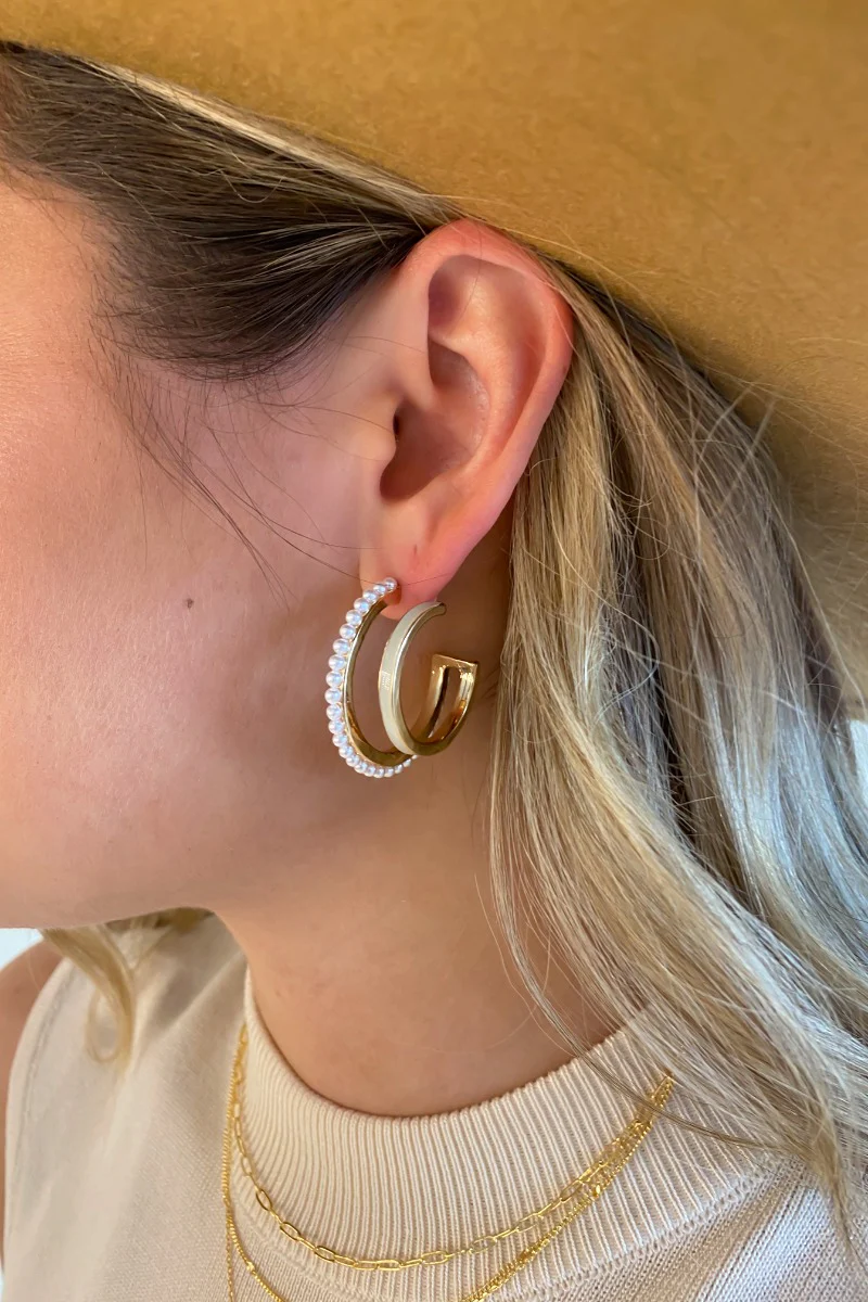 She's In Love Hoop Earrings - Image 2