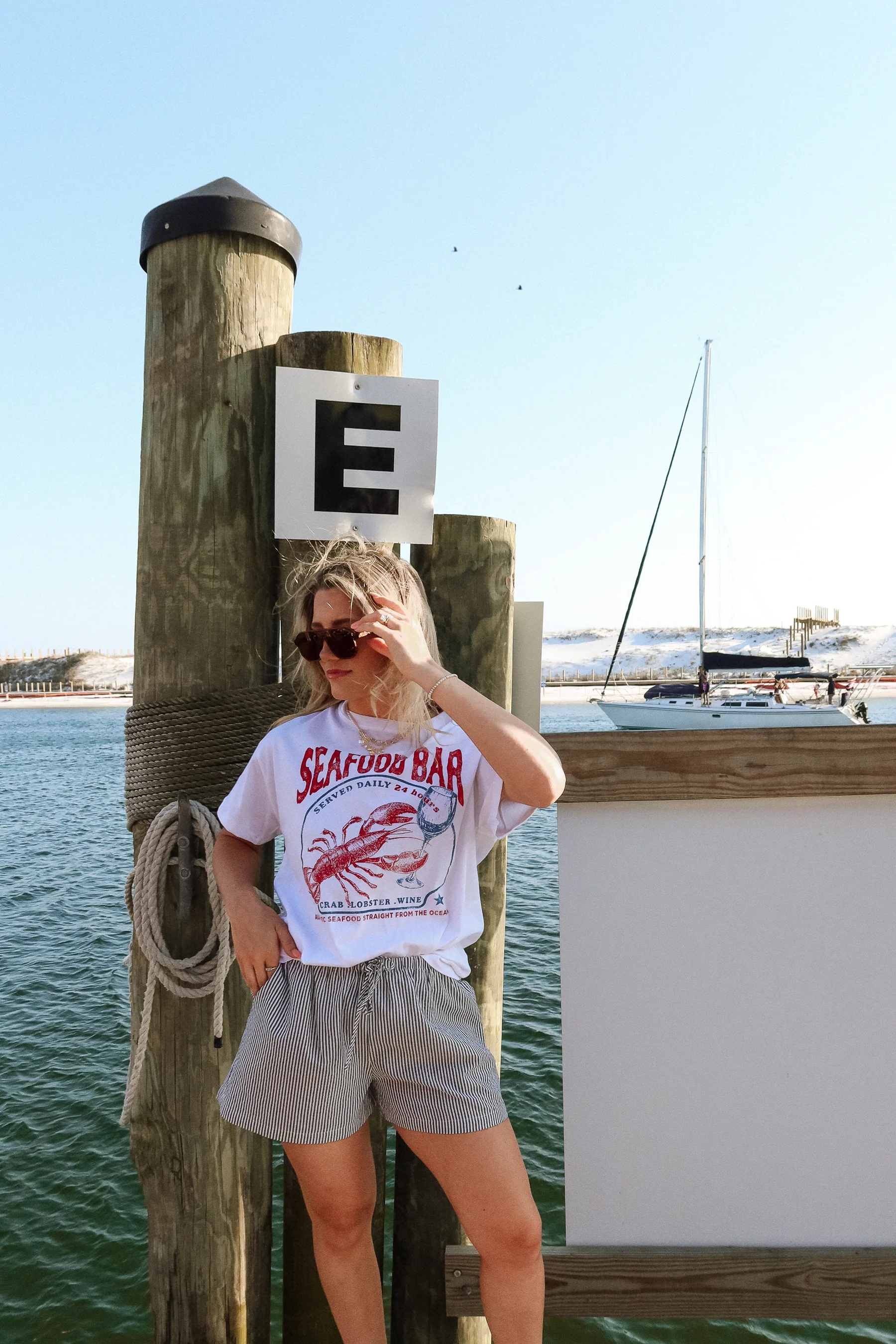 Shiloh Black & White Stripe Shorts - Image 3