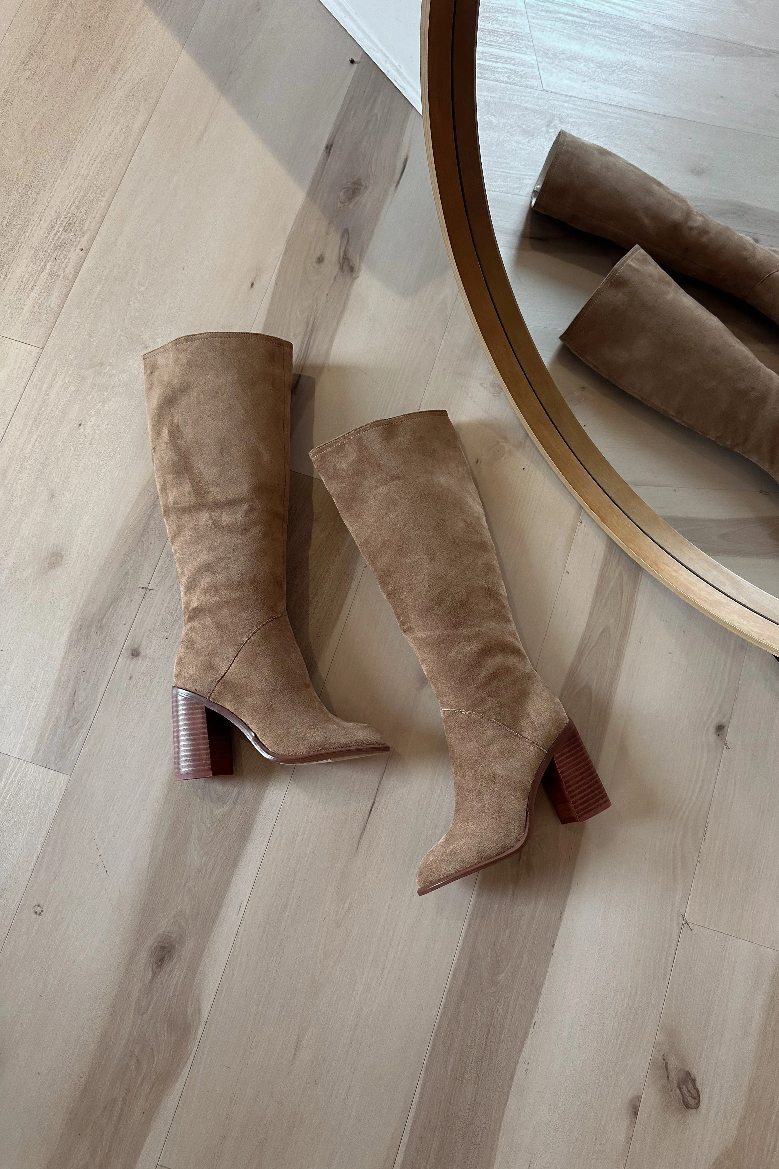 Shiloh Latte Suede Knee High Boot - Image 2