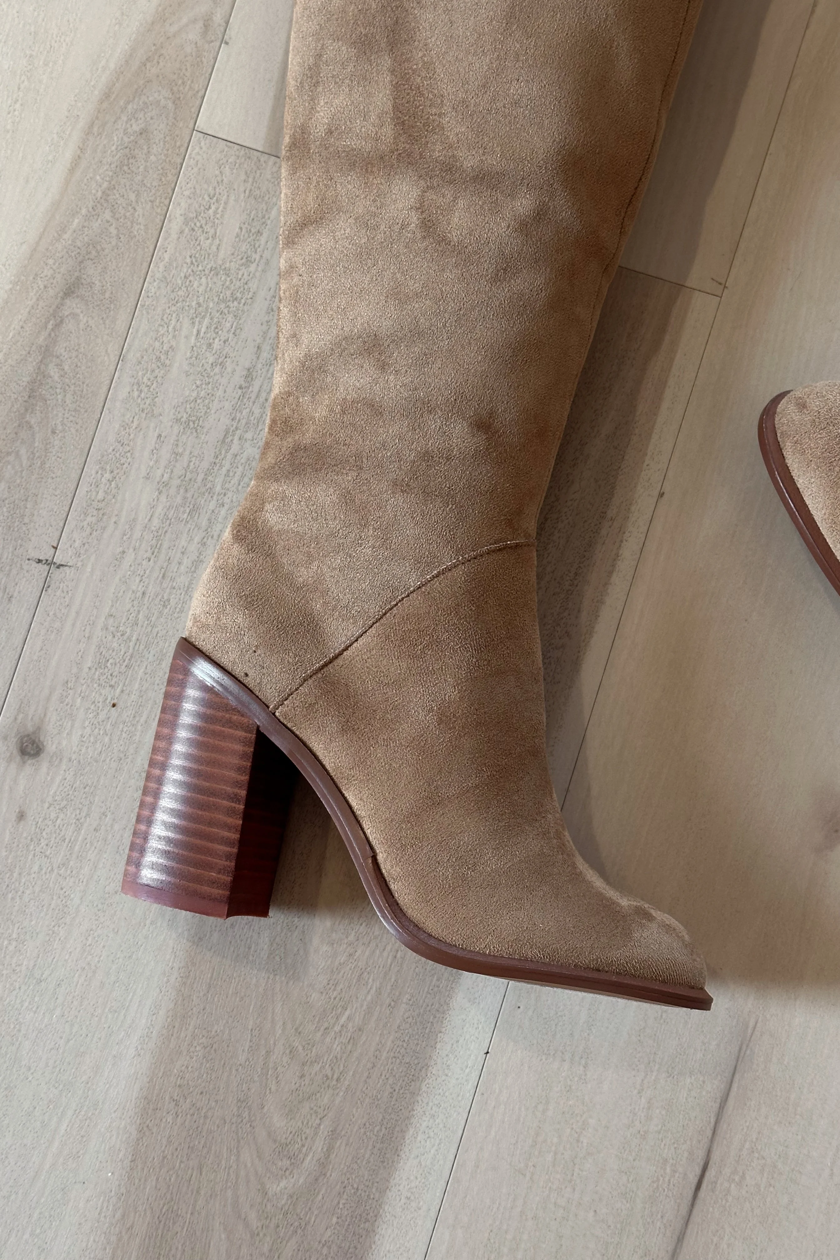 Shiloh Latte Suede Knee High Boot - Image 3