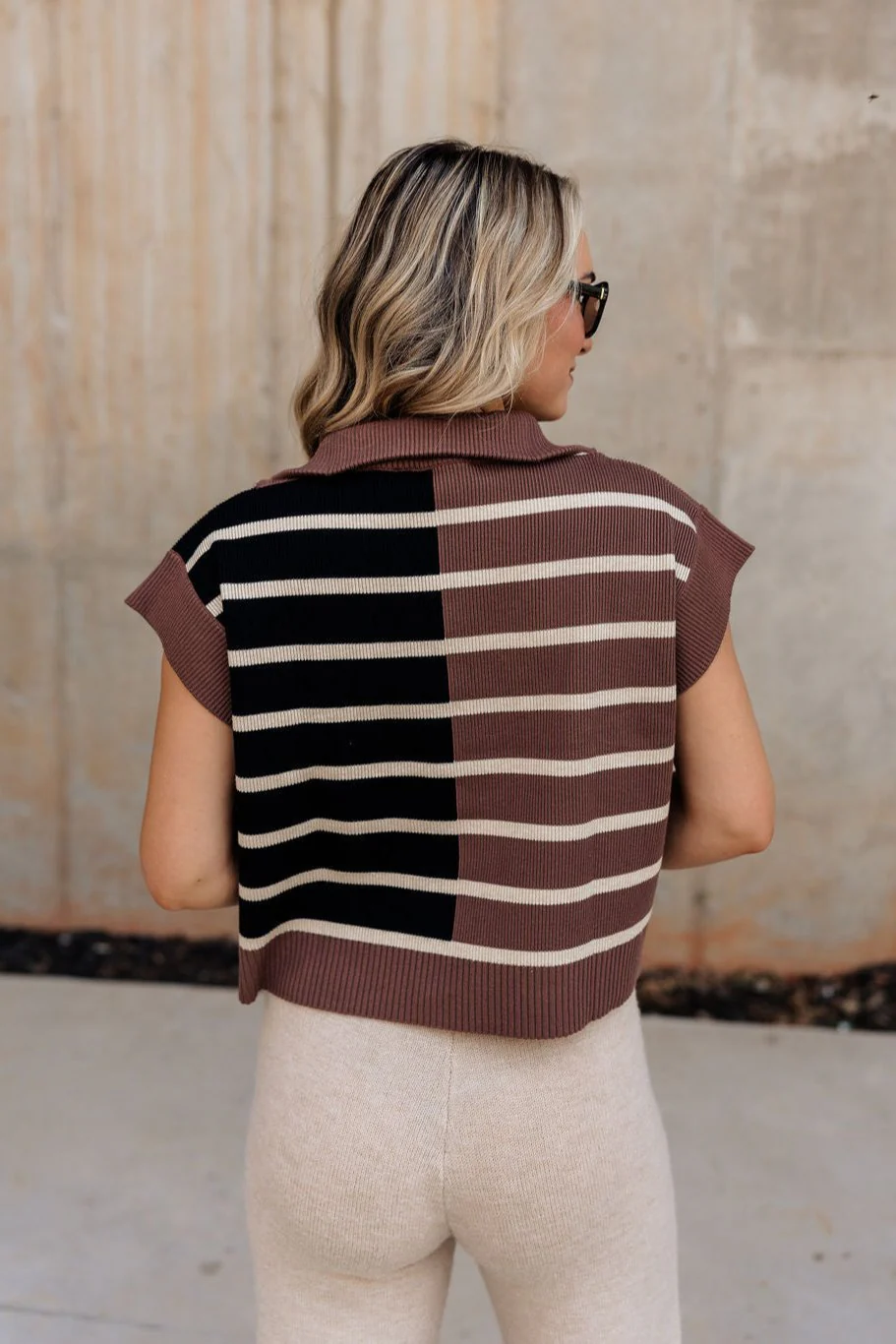 Shiloh Striped Quarter-Zip Top - Image 5