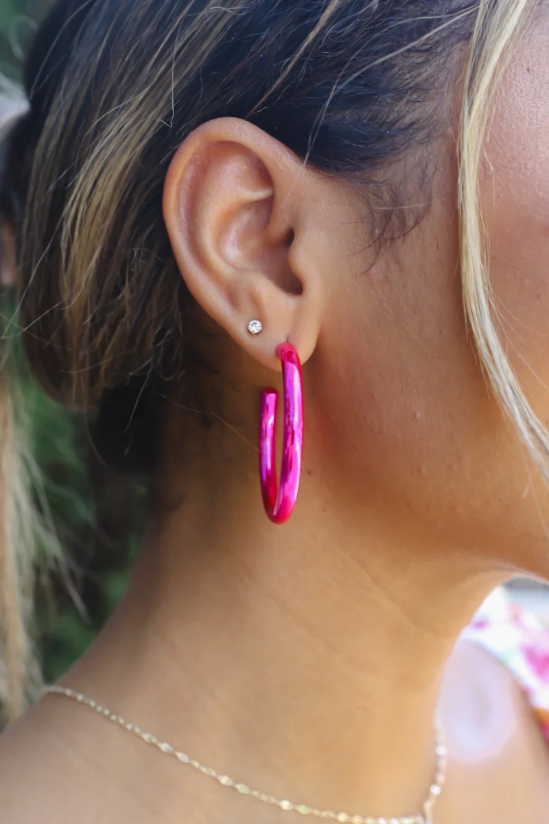 Shine Bright Earrings in Pink - Image 2