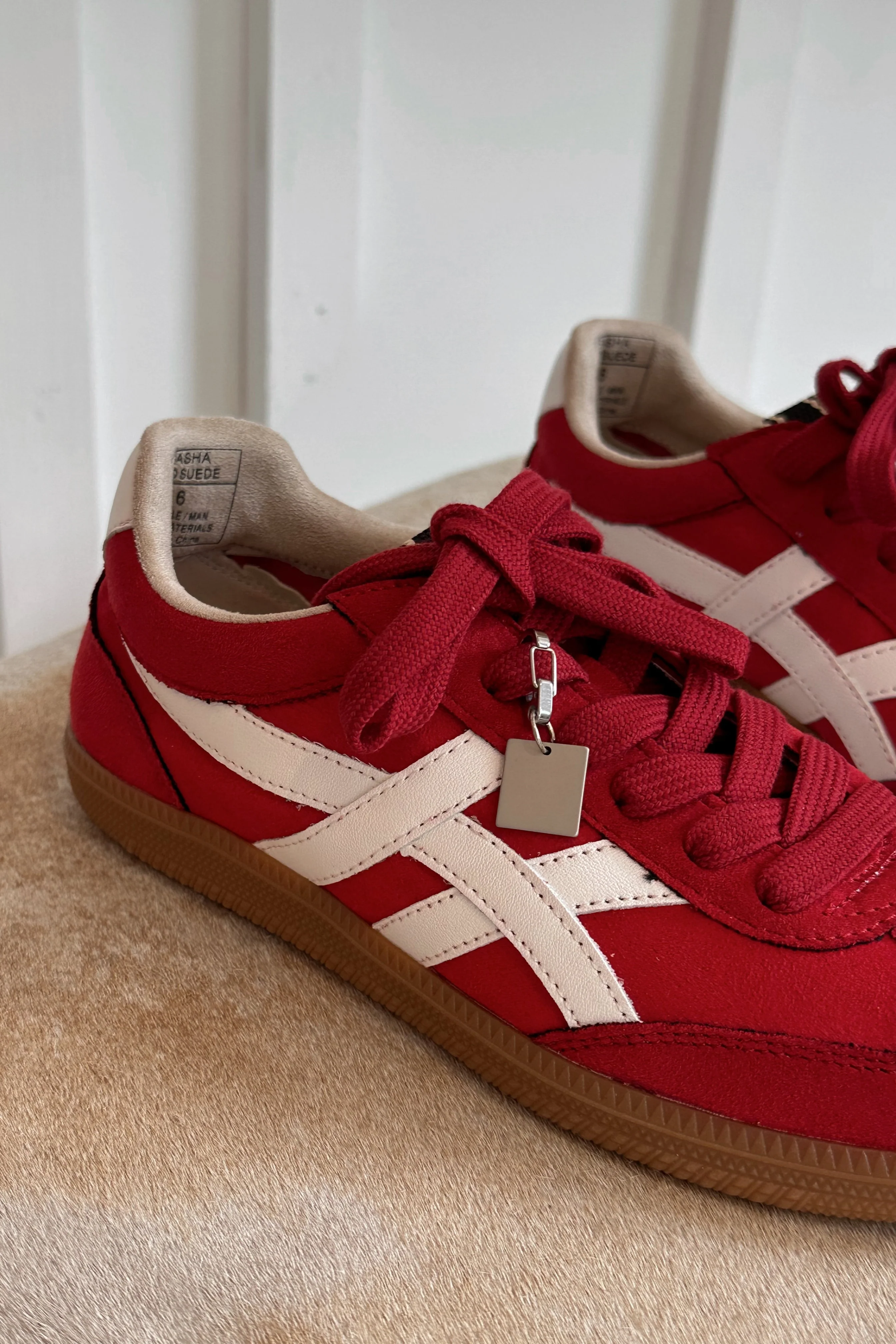 Shu Shop Sasha Red Suede Sneaker - Image 4
