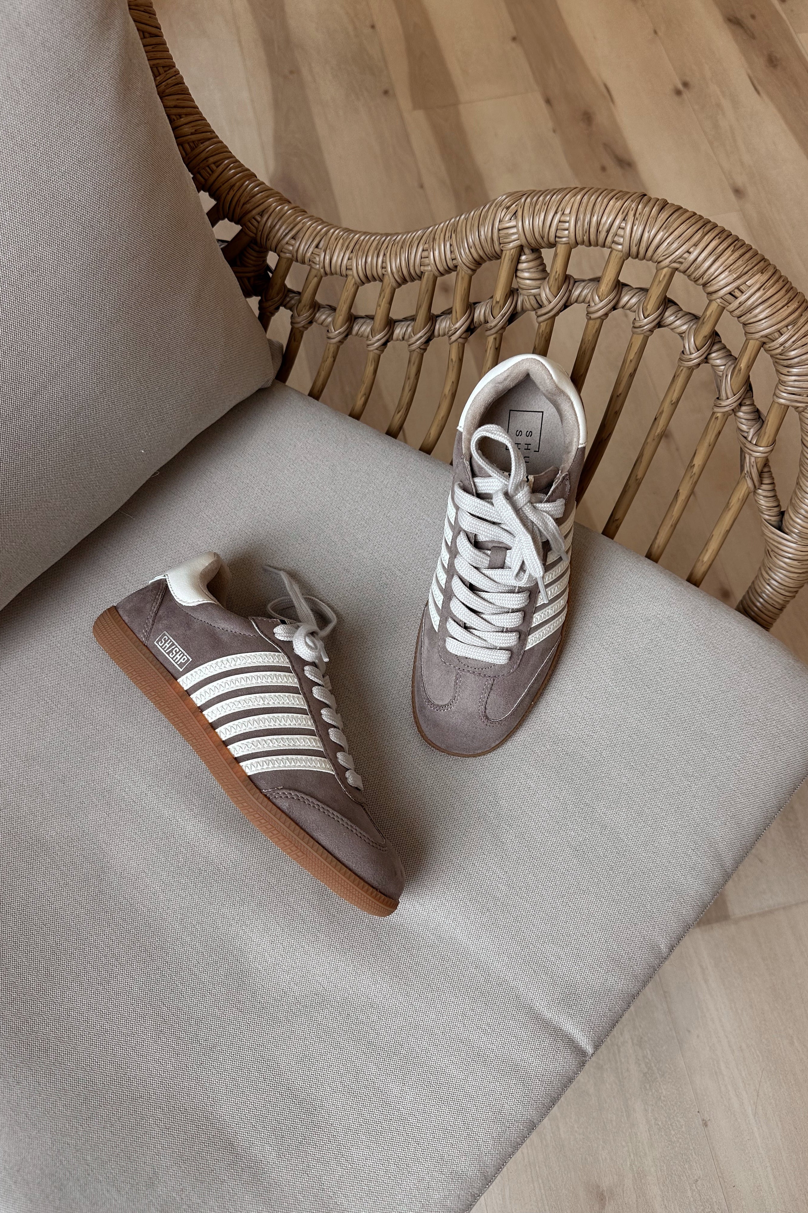 Shu Shop Stevie Taupe Suede Sneaker
