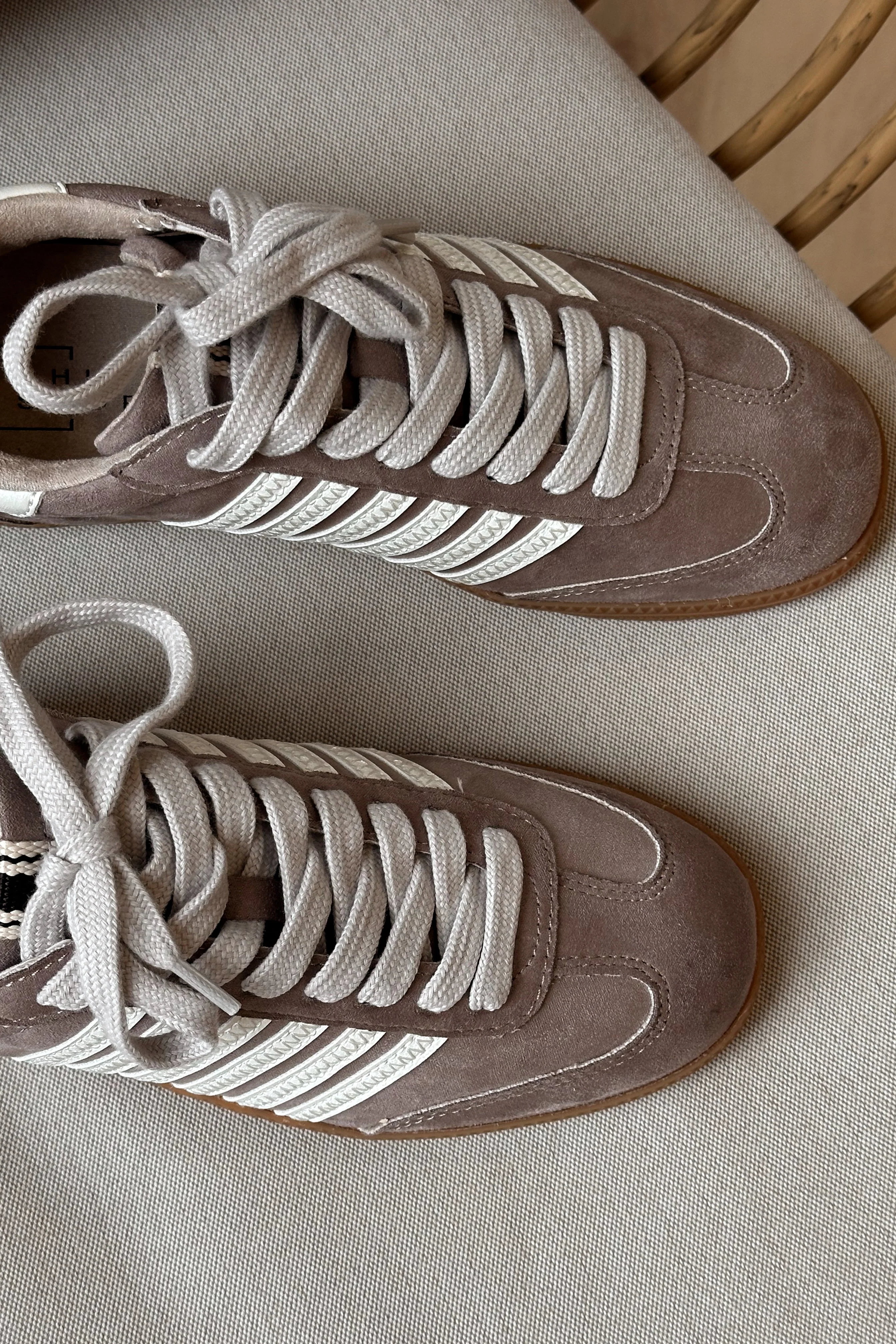 Shu Shop Stevie Taupe Suede Sneaker - Image 2