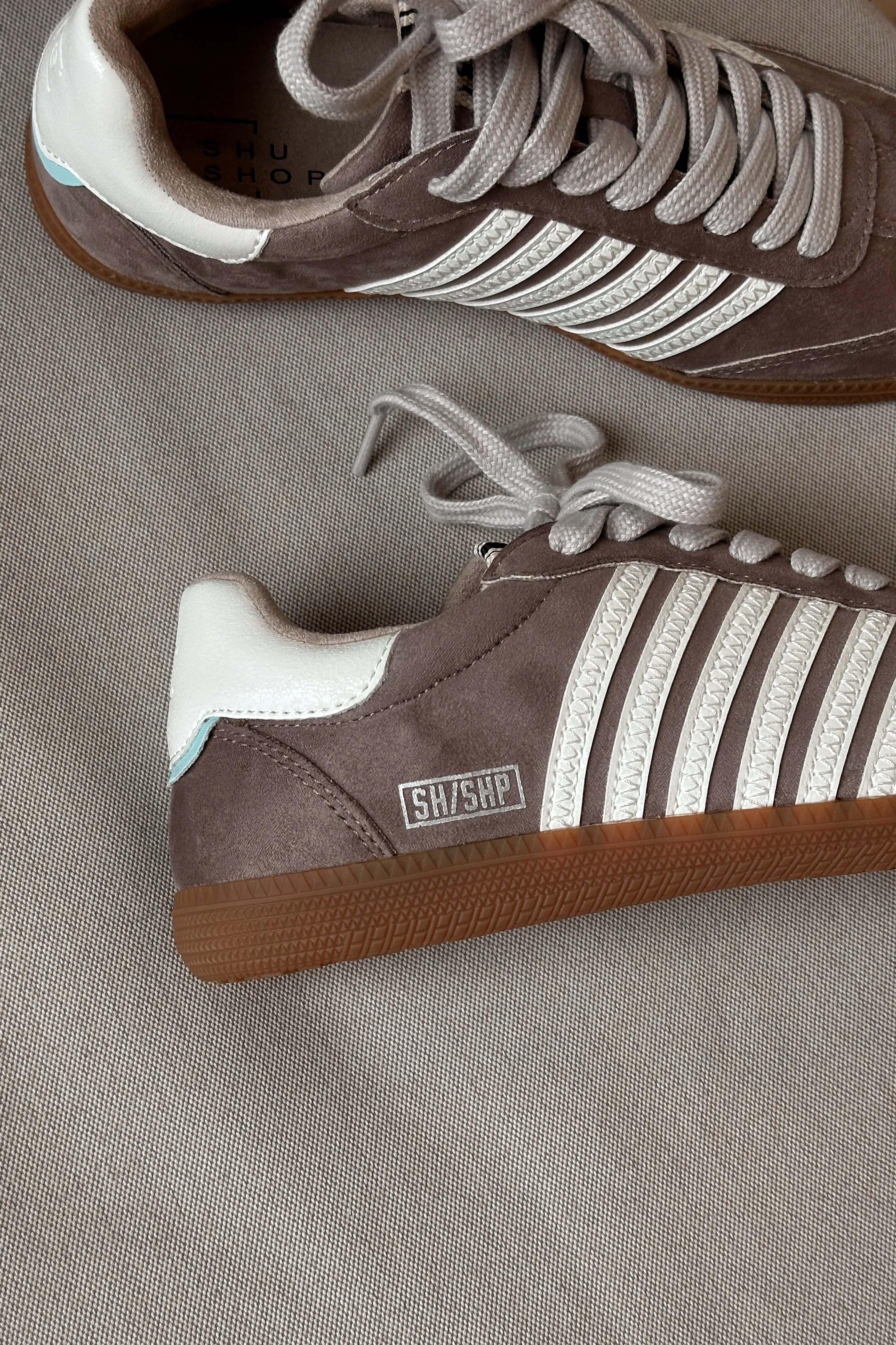 Shu Shop Stevie Taupe Suede Sneaker - Image 3