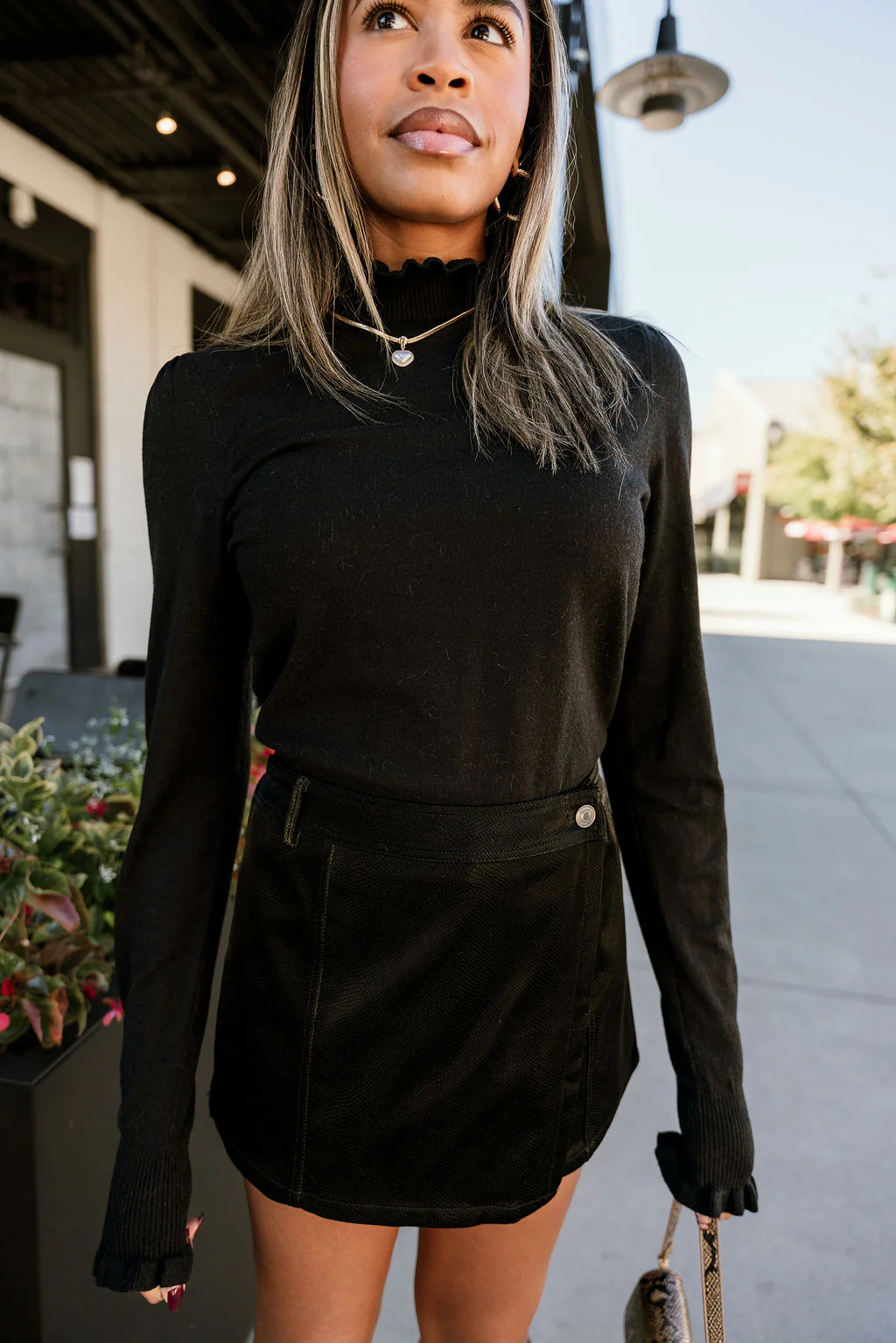 Sia Black Snake Mini Skort - Image 3