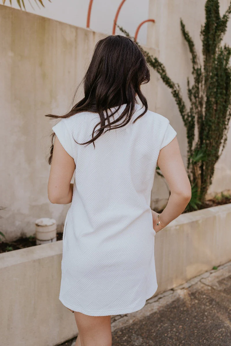 Sienna White Knit Mini Dress - Image 5