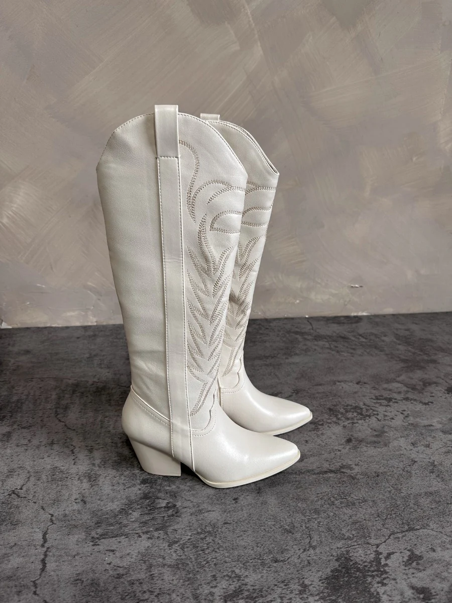 Sierra Cream Western Boots - Image 3