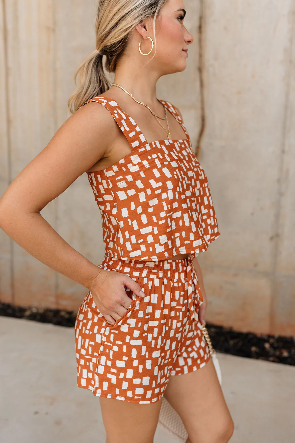 Sierra Orange Printed Shorts - Image 4